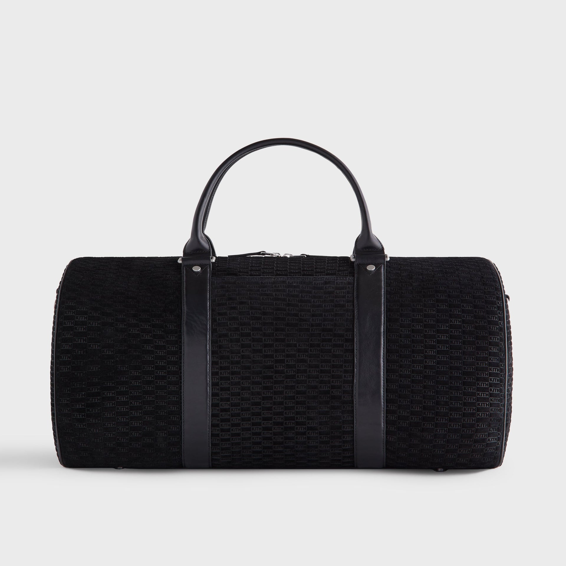 Kith Monogram Suede Traveler K55 Bag - Black