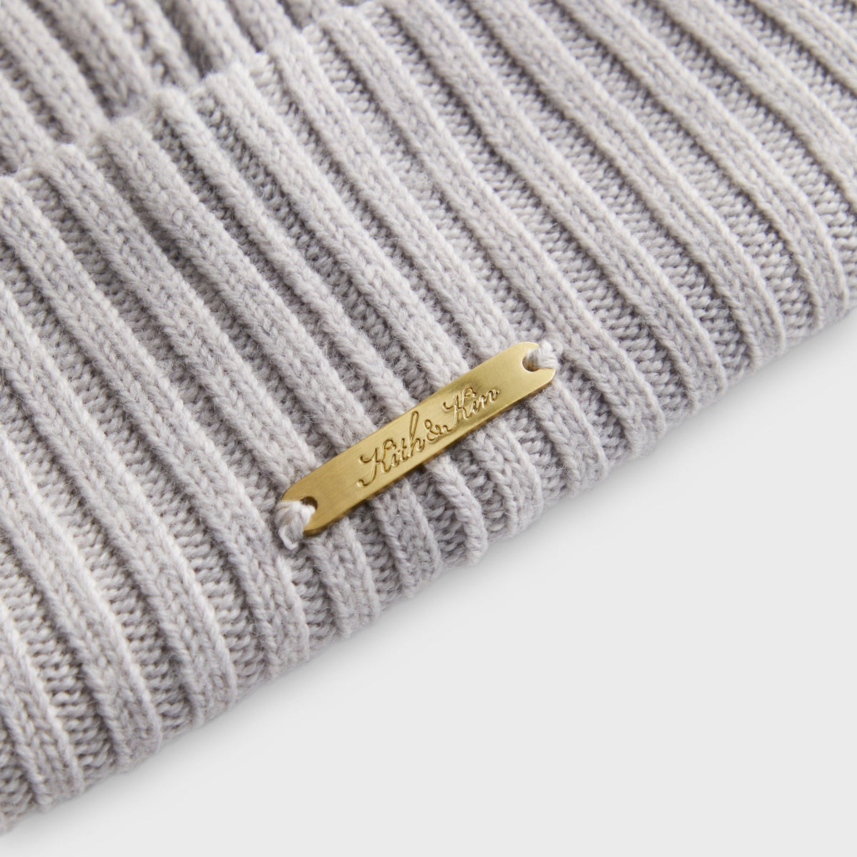 Kith & New Era for the New York Yankees Knit Beanie - Light Heather Grey