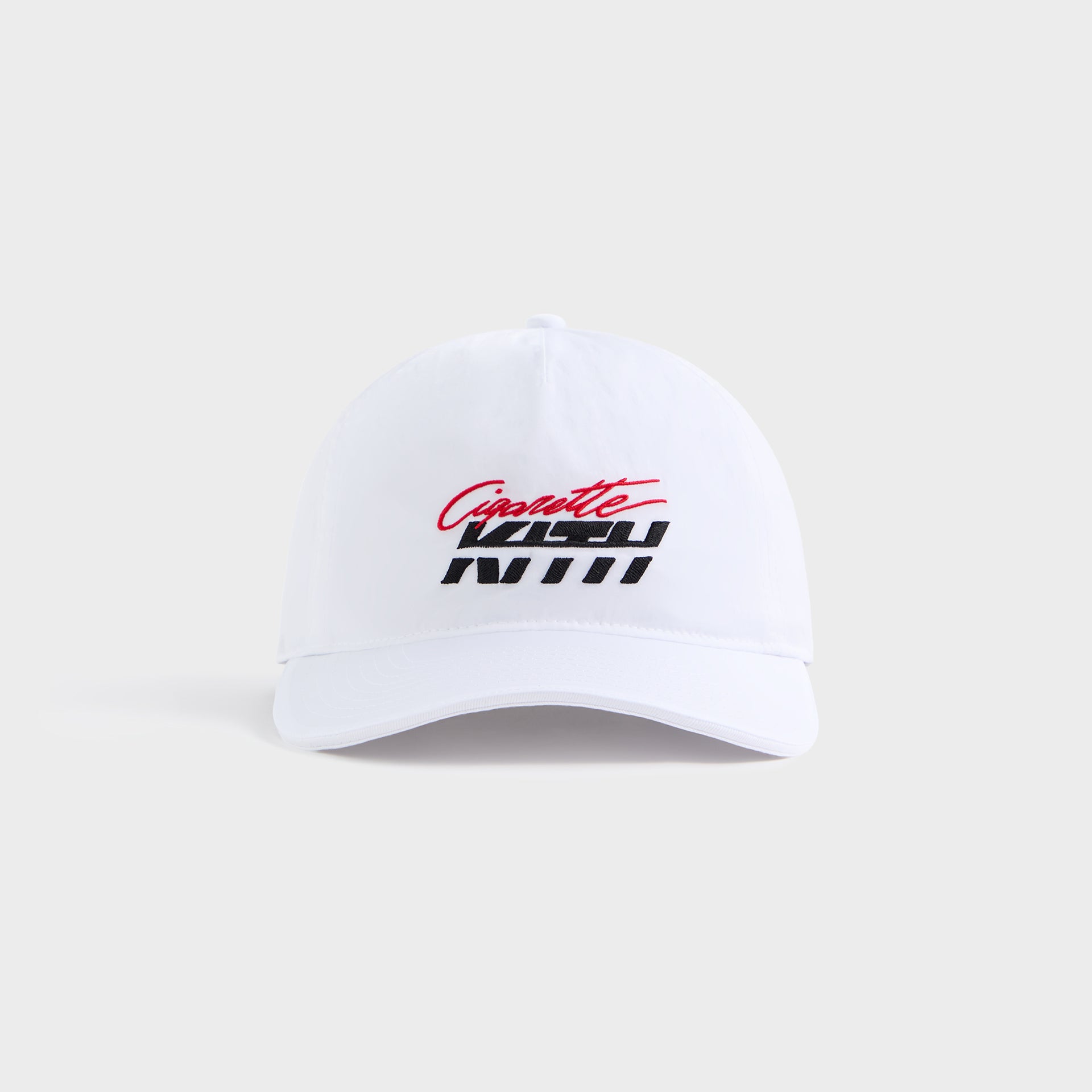 Kith for Cigarette Wrinkle Nylon Bay Speed Low Pinch Crown Snapback - White