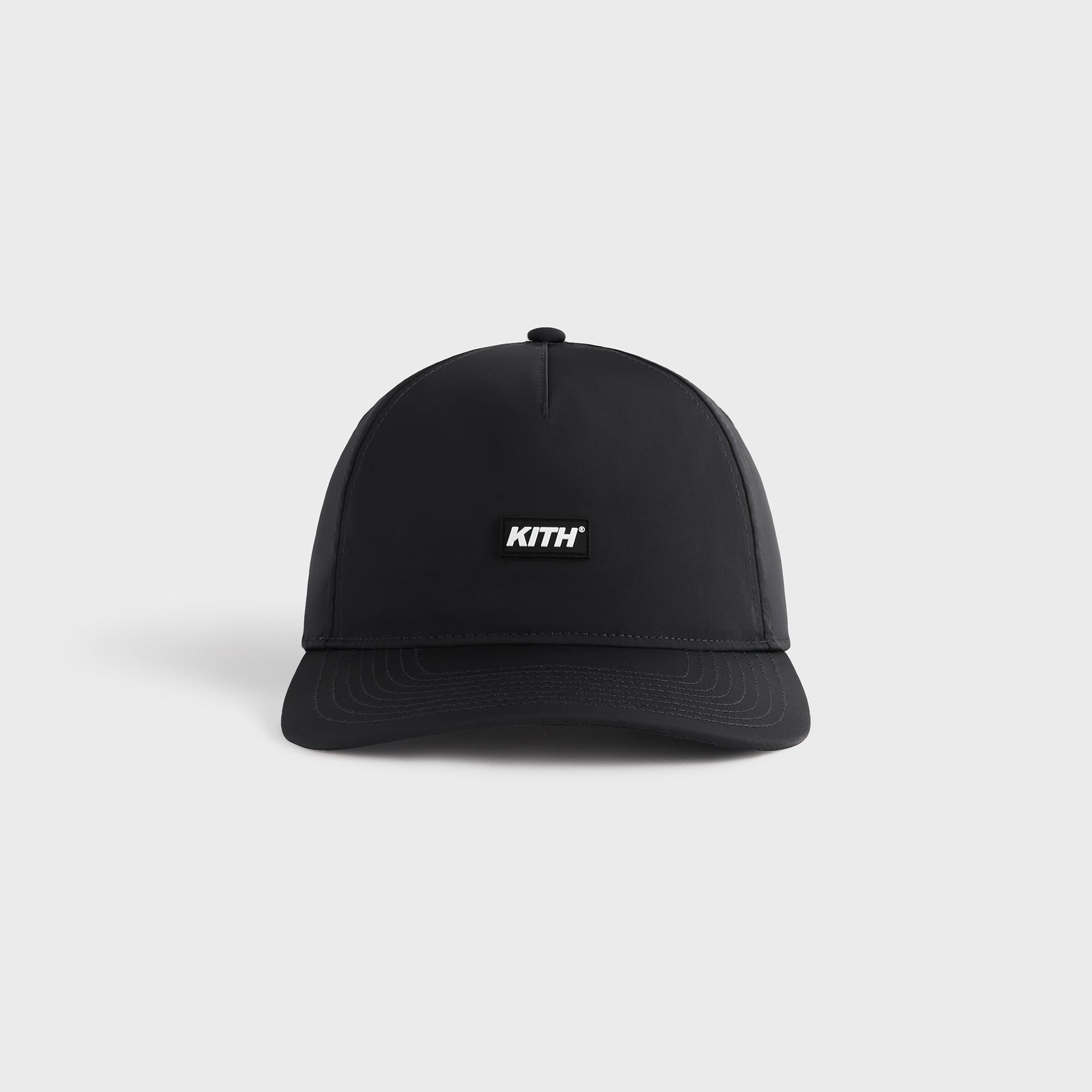 Kith Wrinkle Nylon Bay Low Pinch Crown Snapback - Black