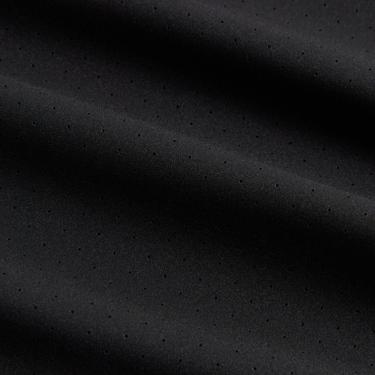 Close-up of Kith Demas 5-inch Short black perforated fabric texture