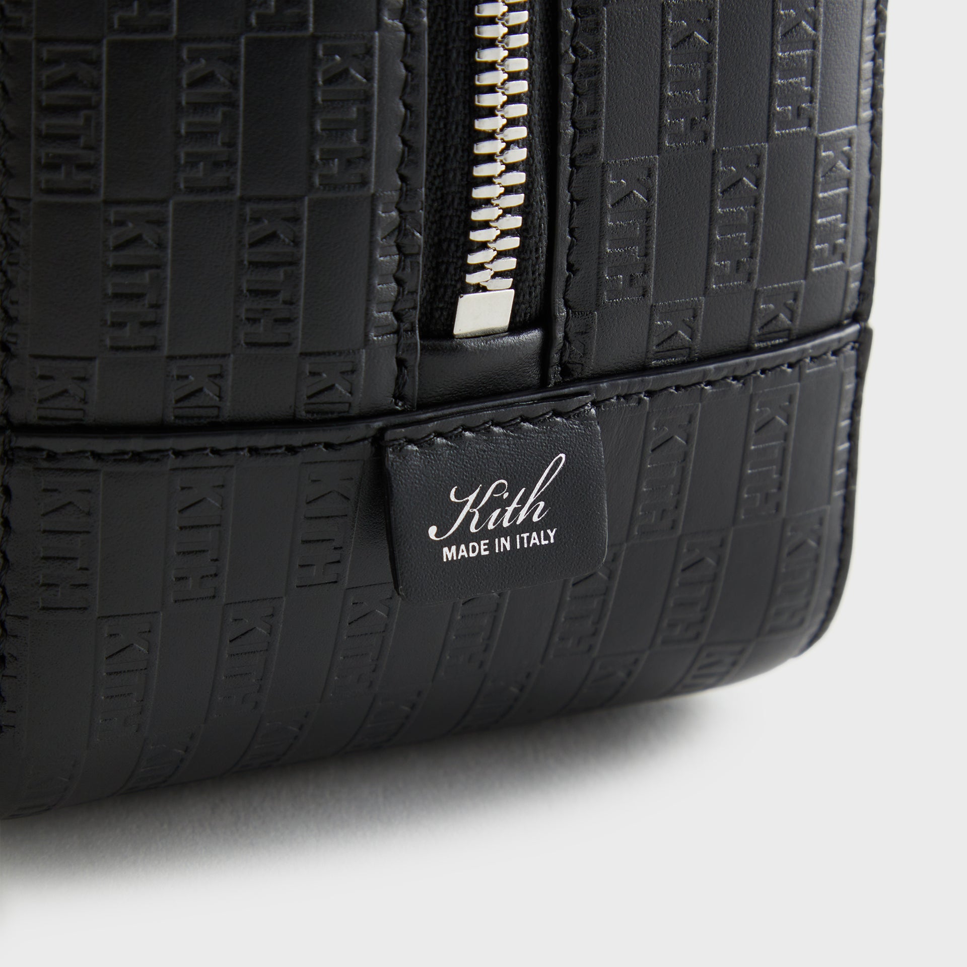 Kith Monogram Leather Dopp Kit - Black