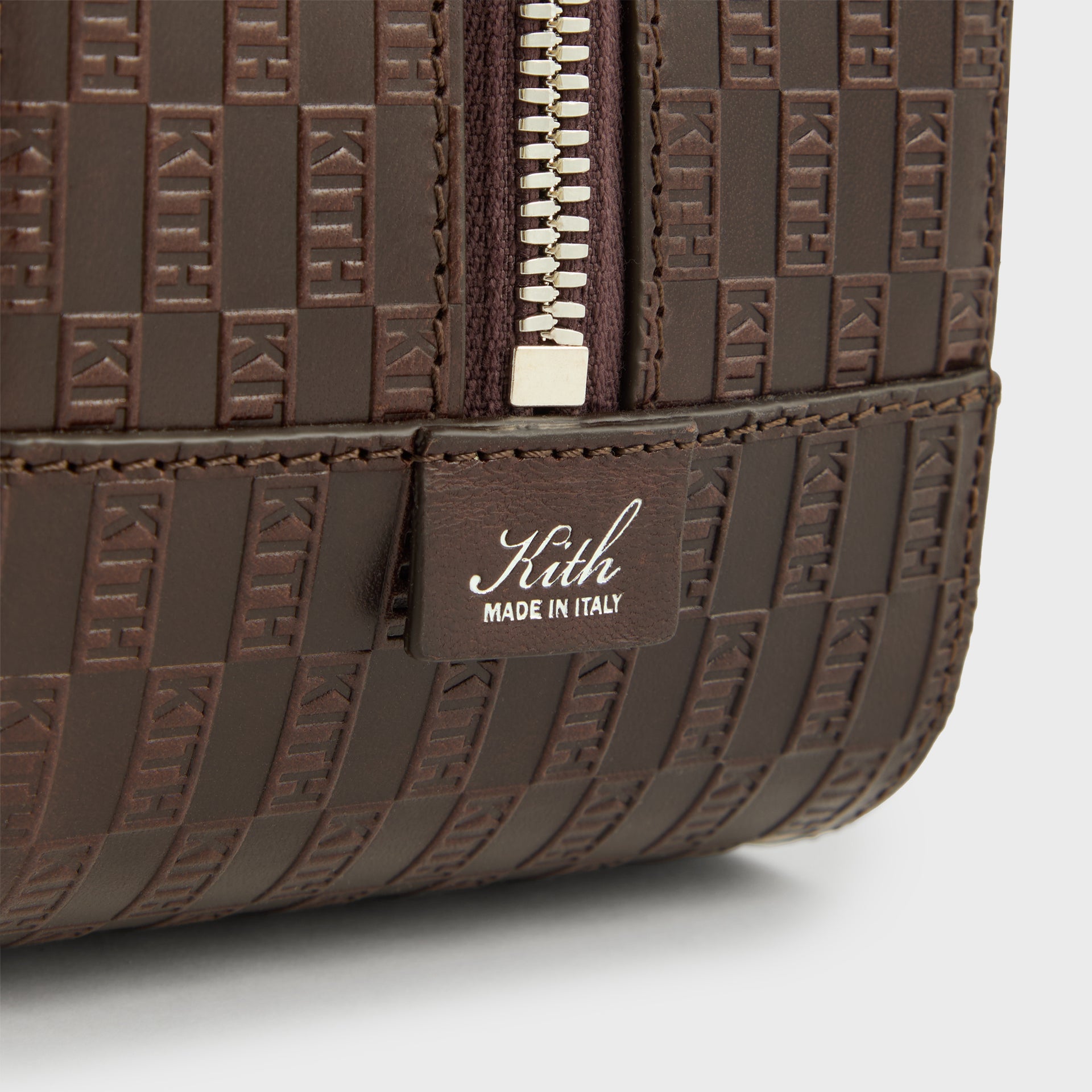 Kith Monogram Leather Dopp Kit - Incognito