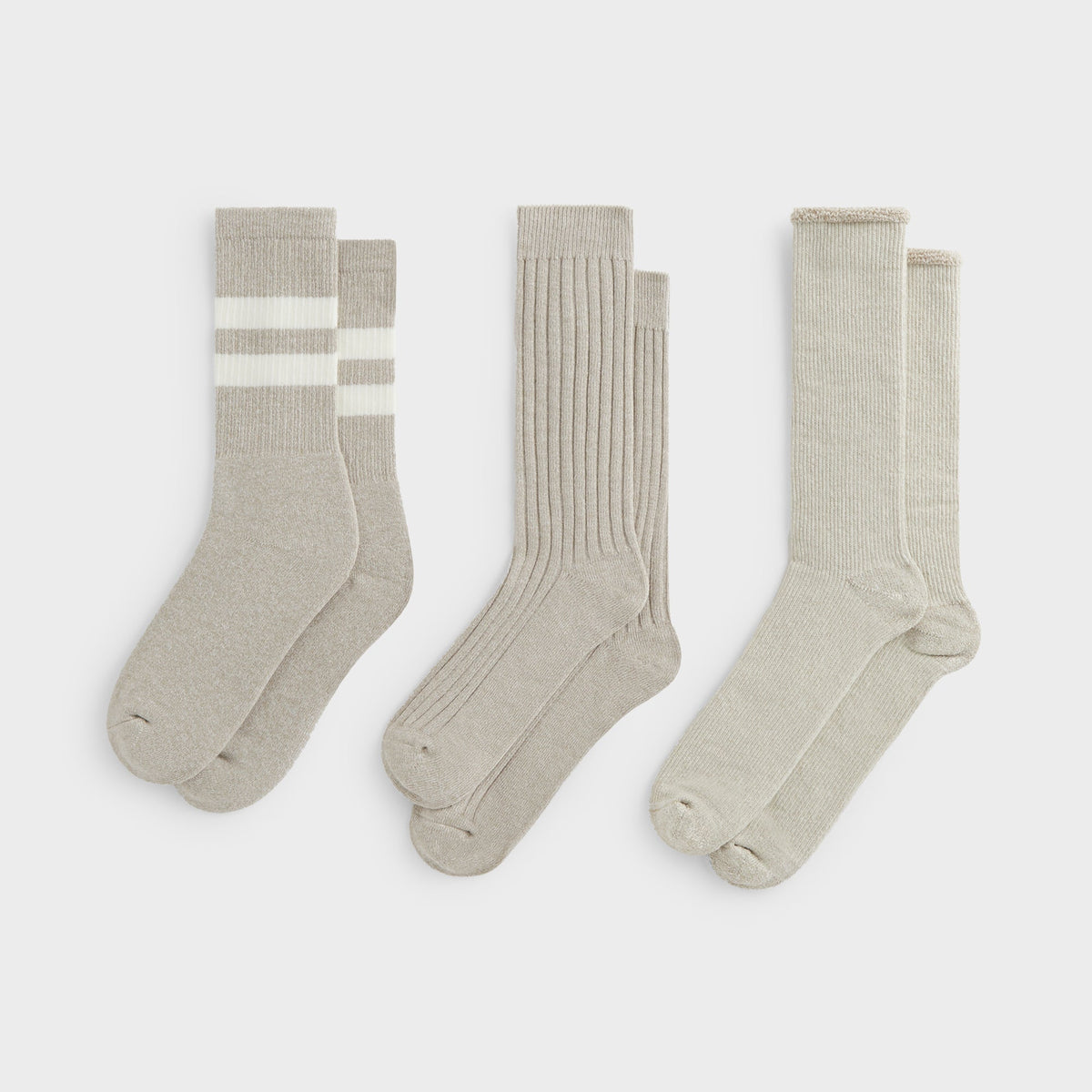 Kith 3-Pack Mixed Cotton Socks - Carabiner Heather