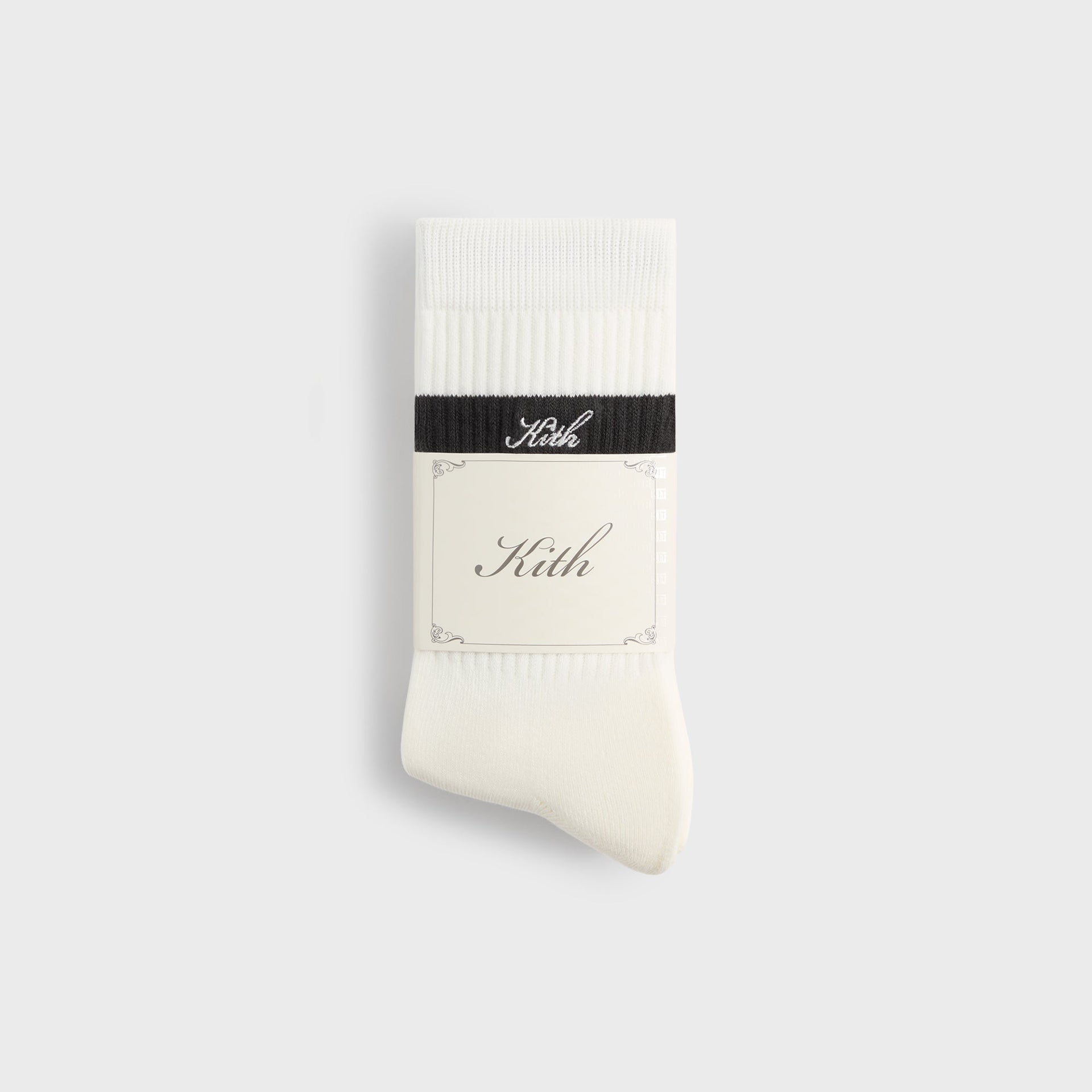 Kith 3-Pack Double Stripe Crew Socks - Silk