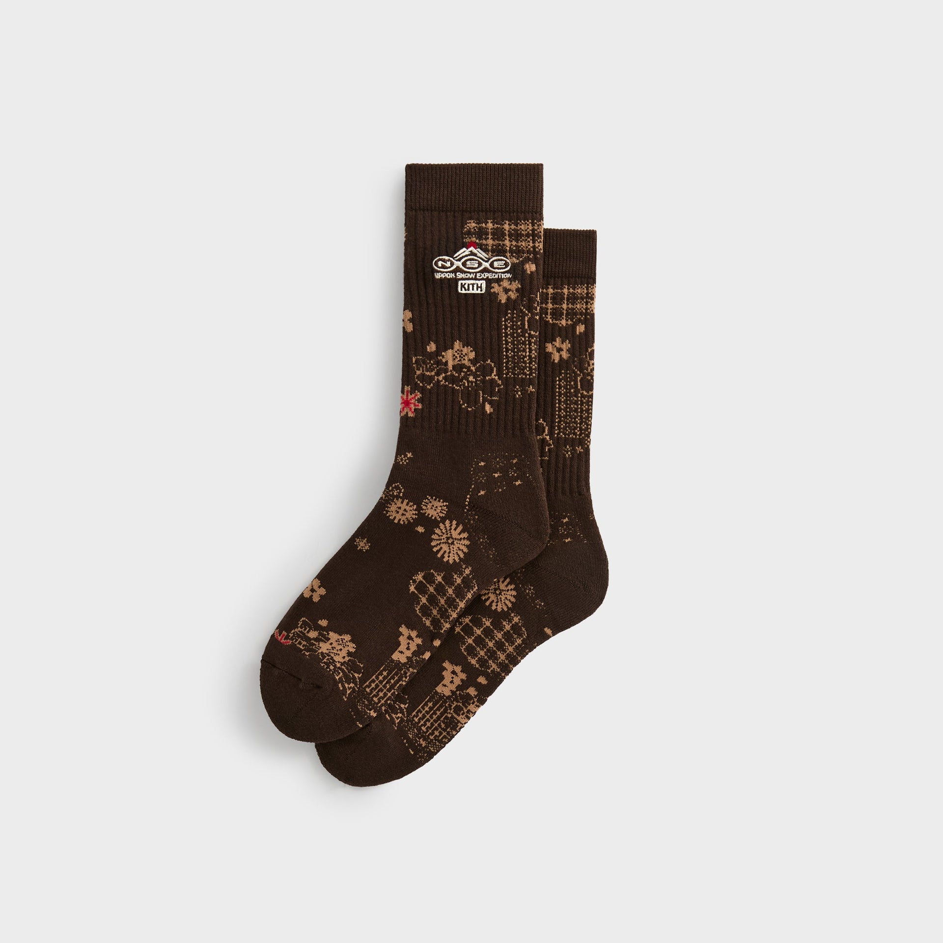Kith Landscape Jacquard Socks - Kindling