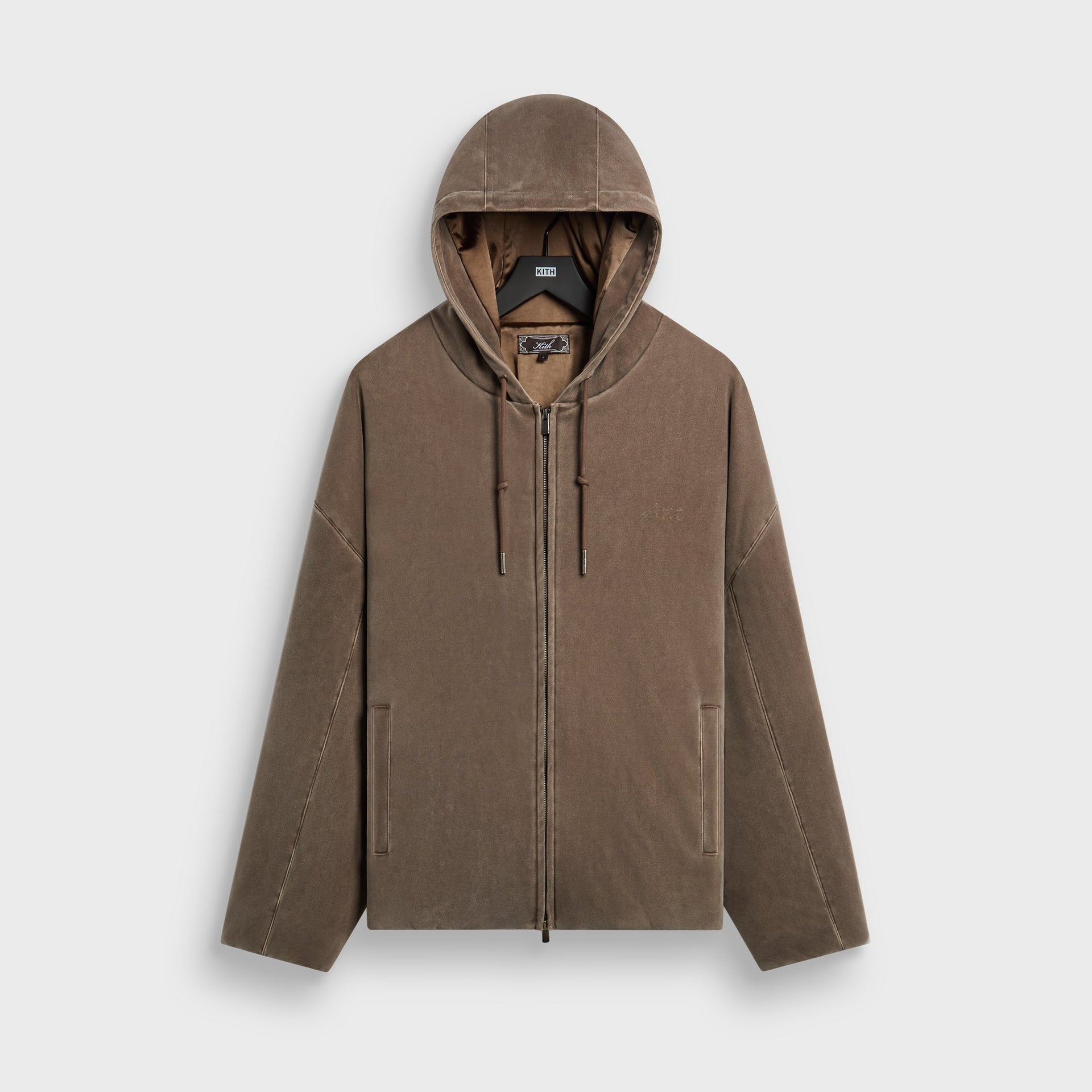 Kith Microsuede Puffed Jaysen Hoodie - Pecan - PH