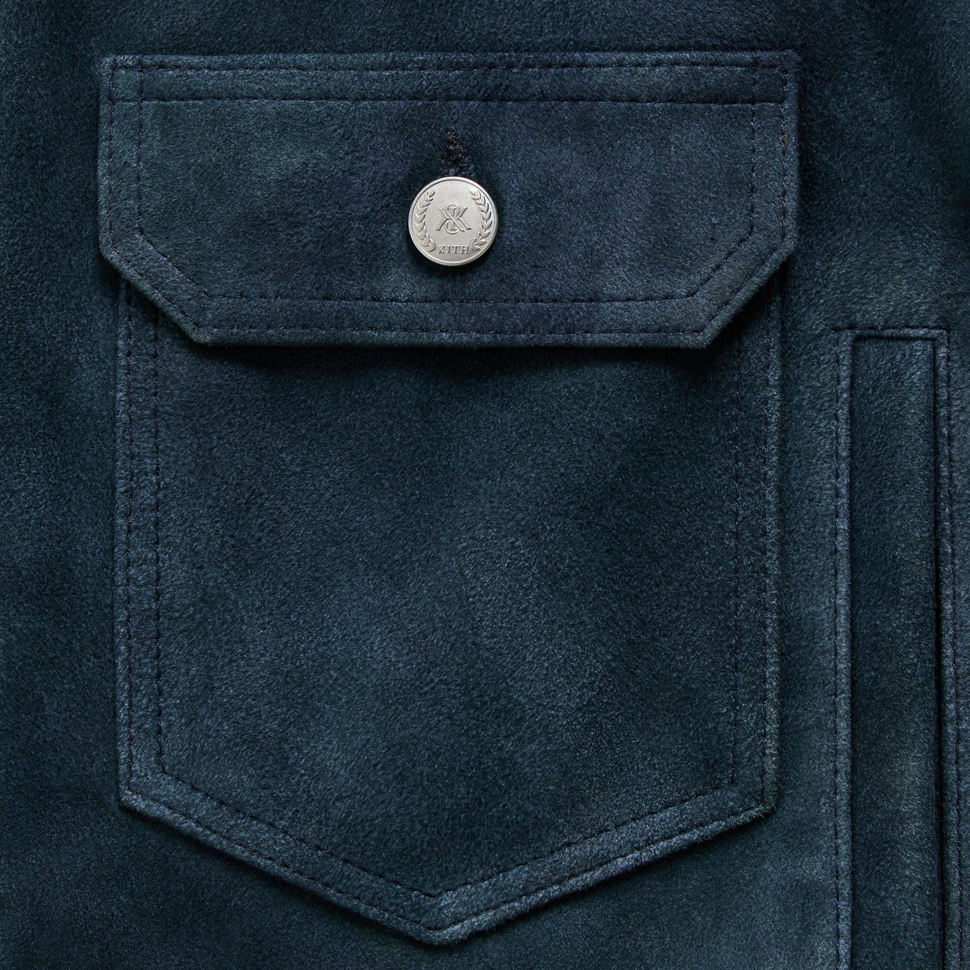 Kith Suede Alonzo Jacket - Blue Heron