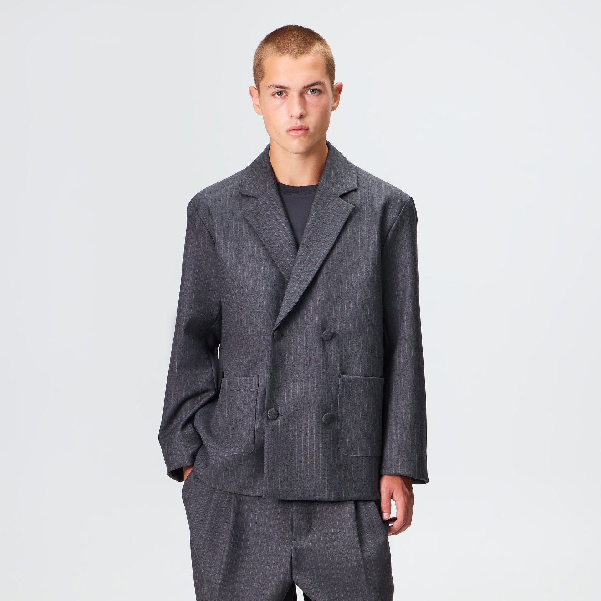 Kith Double Weave Raya Blazer - Dark Heather Grey - PH