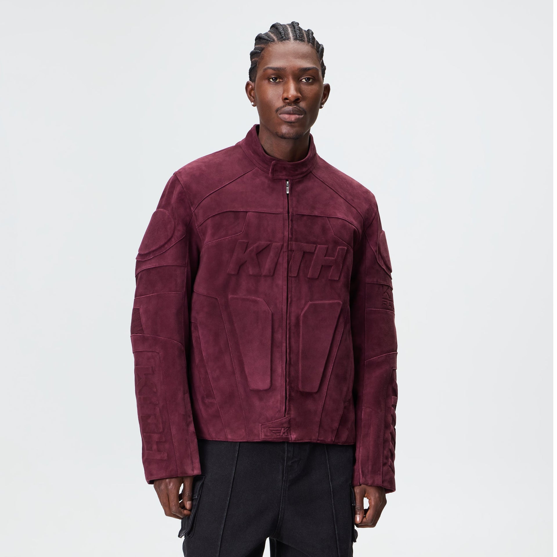 Kith Suede Wayne Moto Jacket - Magma