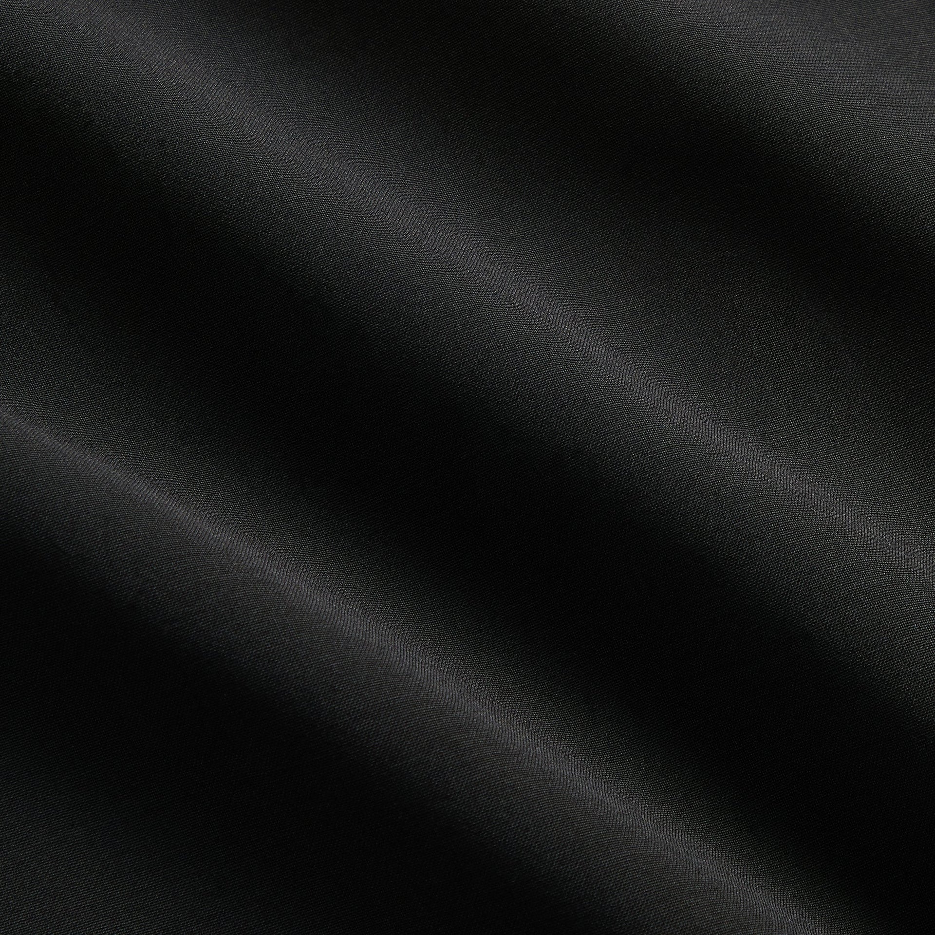 Close-up of black tropical wool fabric of the &Kin Denez Jacket