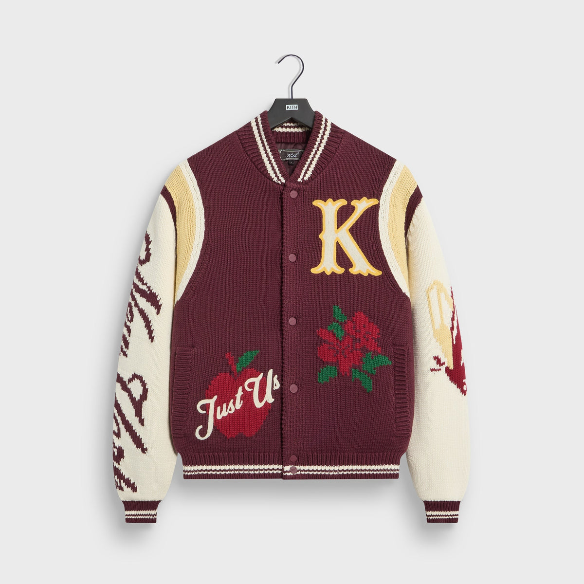 Kith Porter Varsity Knit Bomber Jacket - Magma