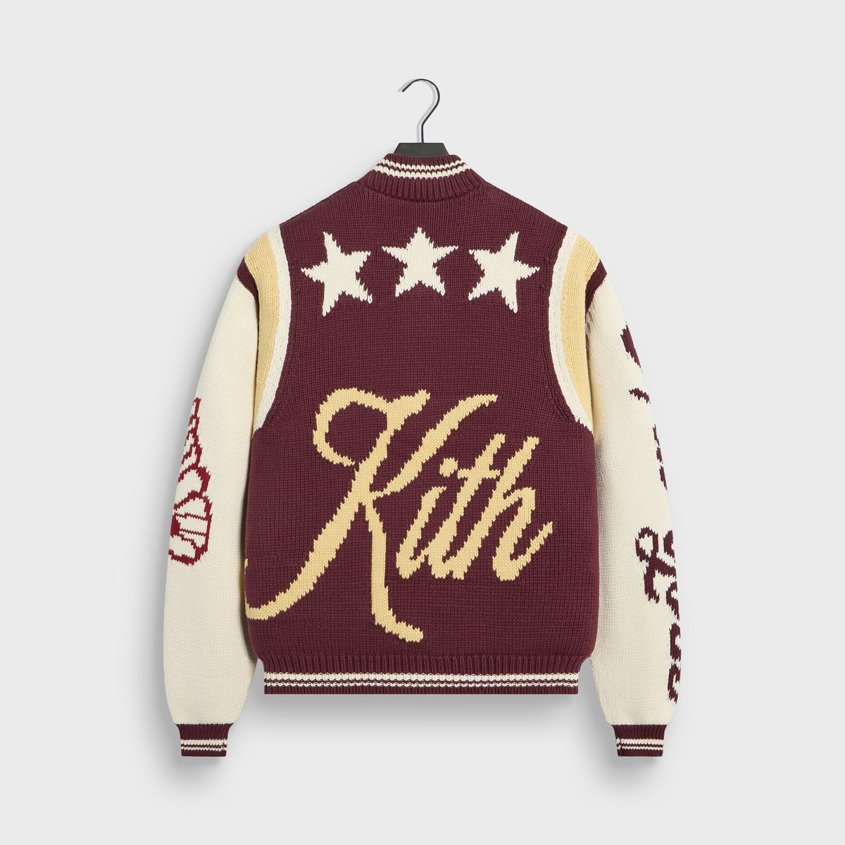 Kith Porter Varsity Knit Bomber Jacket - Magma - PH