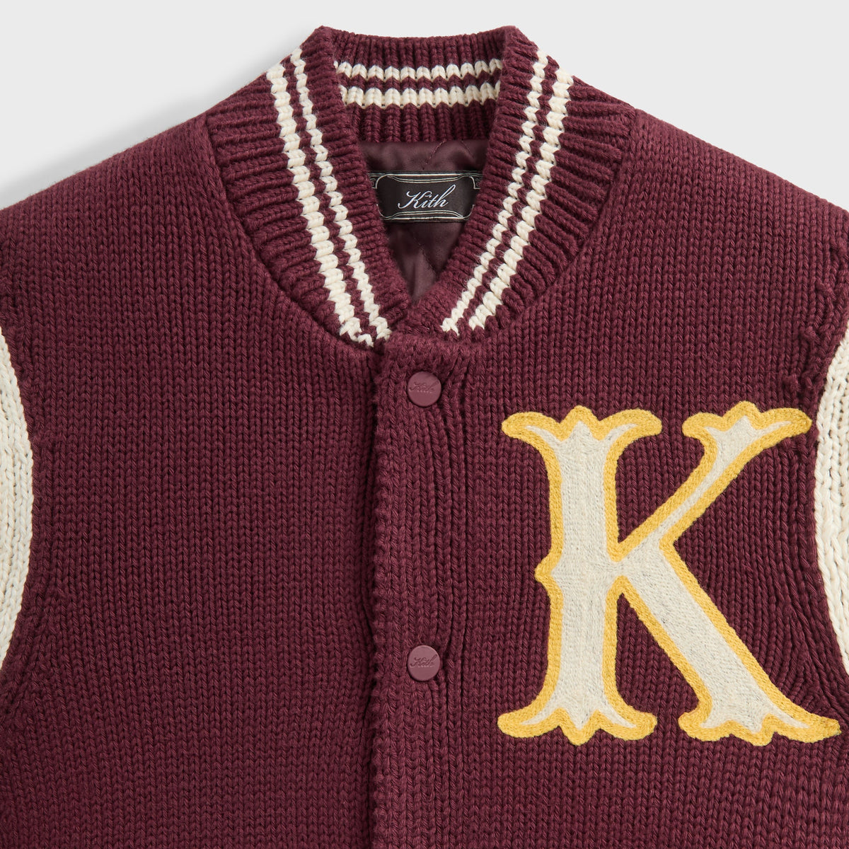 Kith Porter Varsity Knit Bomber Jacket - Magma