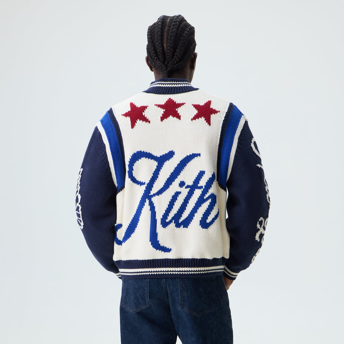 Kith Porter Varsity Knit Bomber Jacket - Sandrift