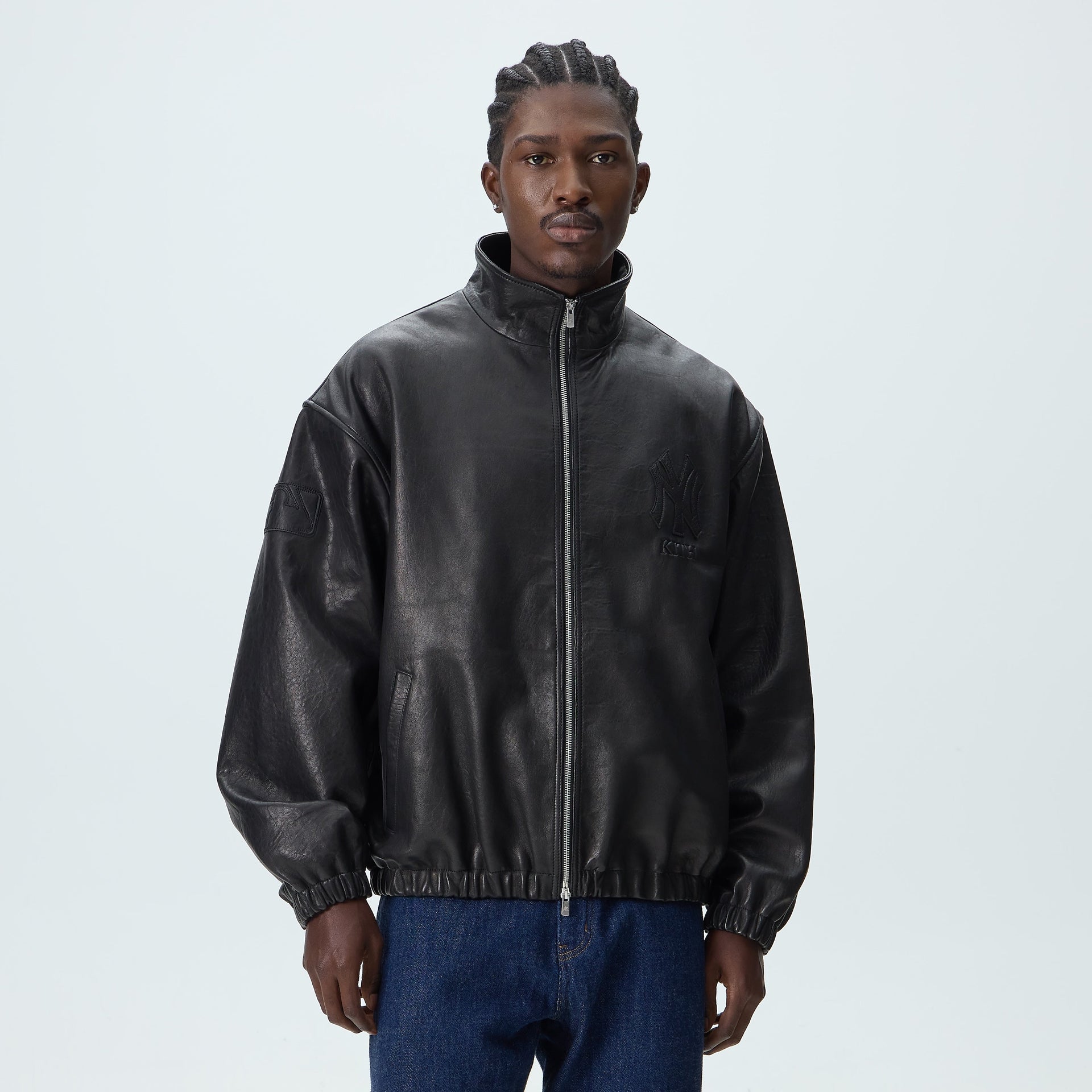 Kith for the New York Yankees Leather Ames Jacket - Black