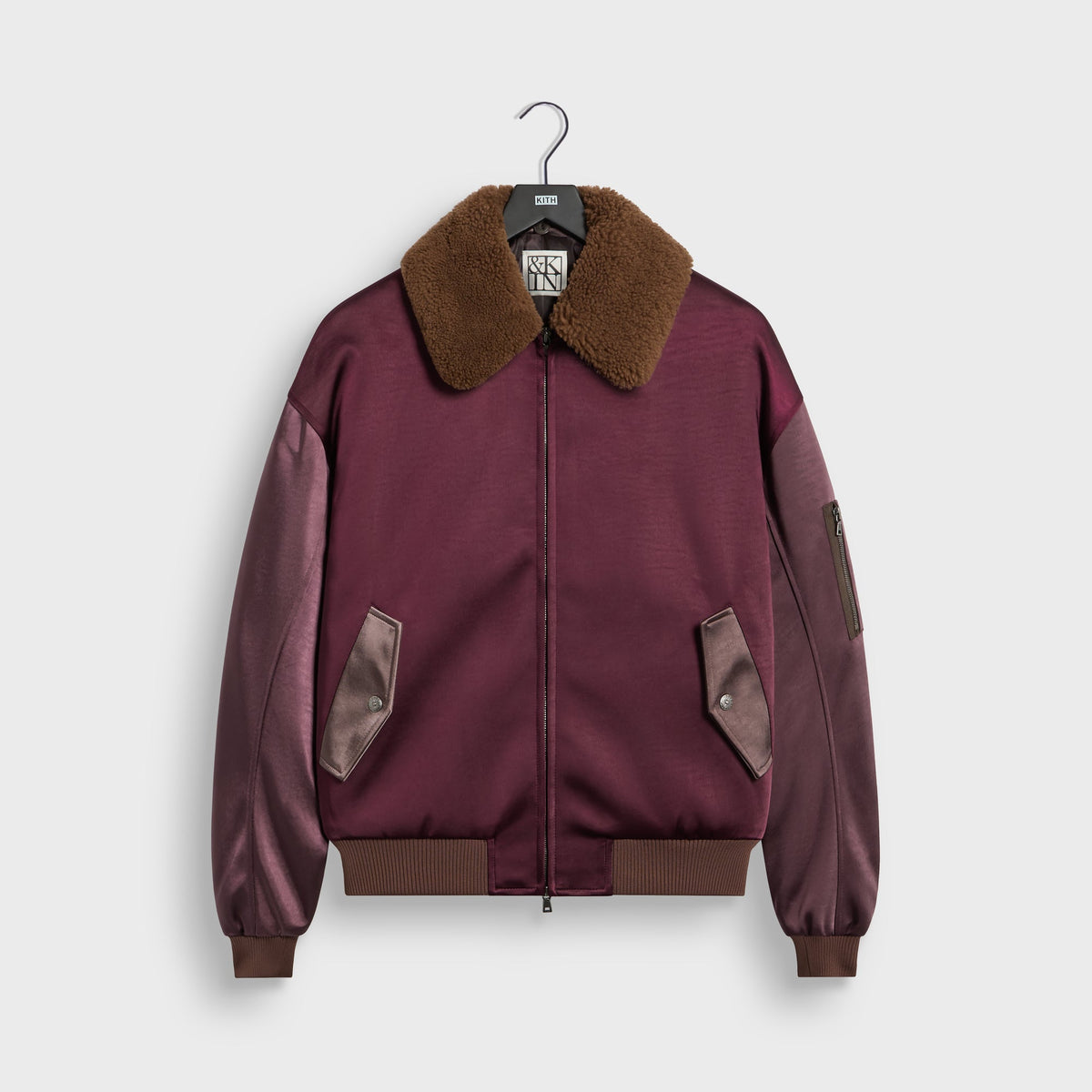 &Kin Bonded Satin Dax Bomber Jacket - Essence