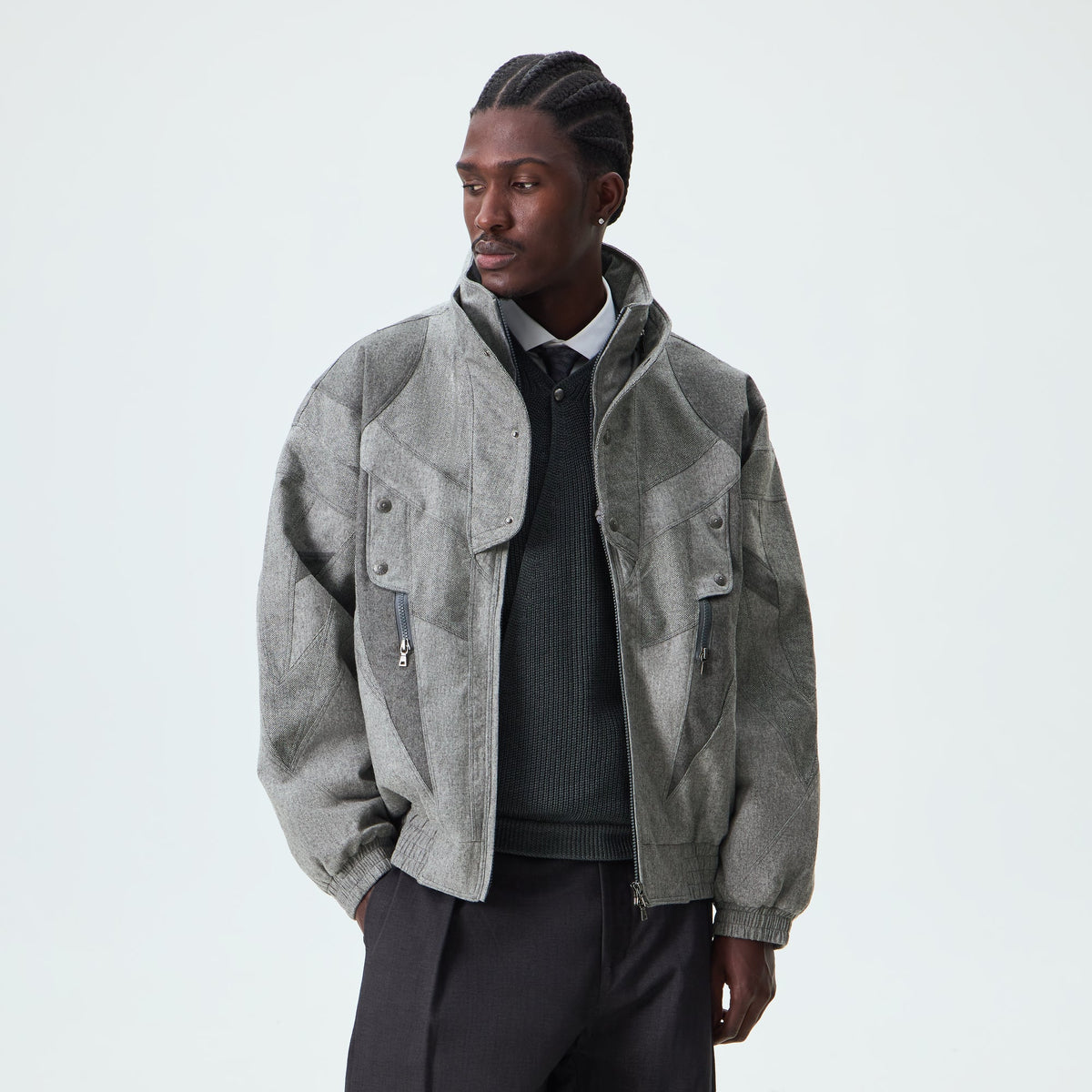 &Kin 2L Flannel Rainier Jacket - Heather Grey