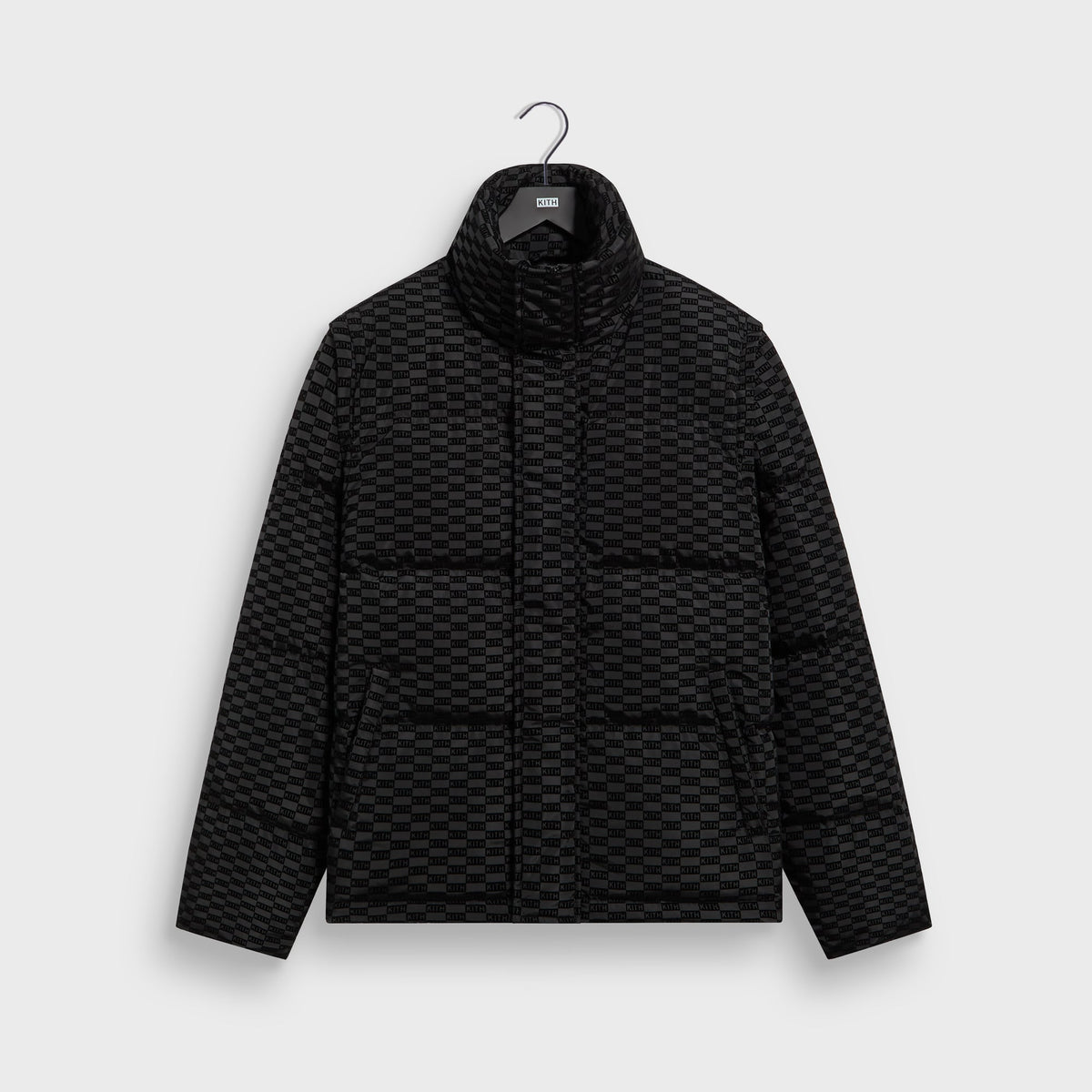 Kith Flocked Monogram Westley Convertible Puffer - Black - PH