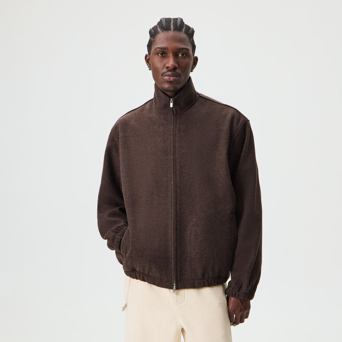 Kith Felted Jersey Stephen Track Jacket - Kindling