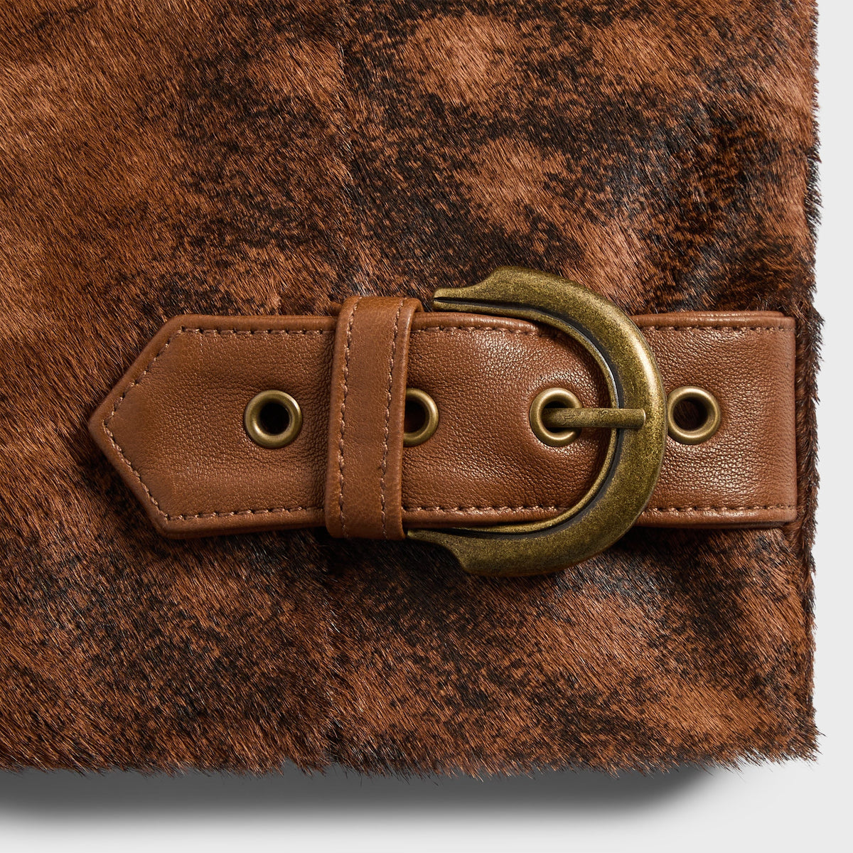 &Kin Deer Print Ponyhair Vail Jacket - Nougat - PH