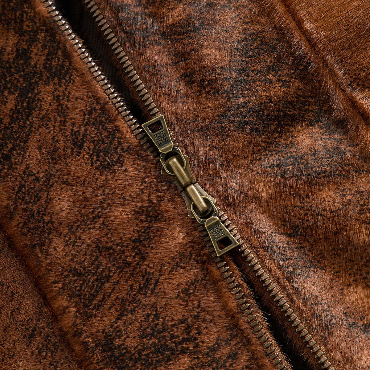 &Kin Deer Print Ponyhair Vail Jacket - Nougat - PH