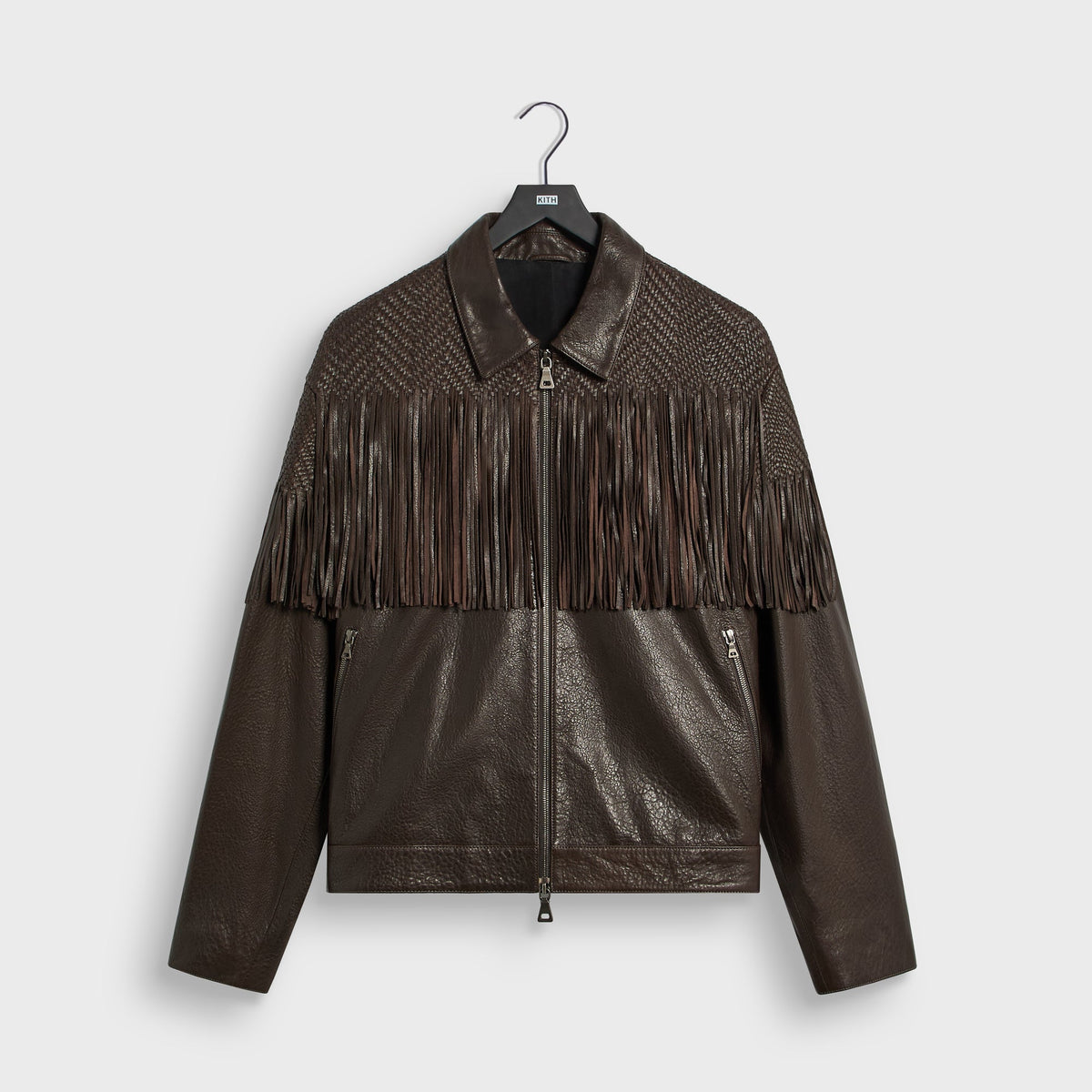 &Kin Leather Fringe Oren Blouson Jacket - Zoom - PH