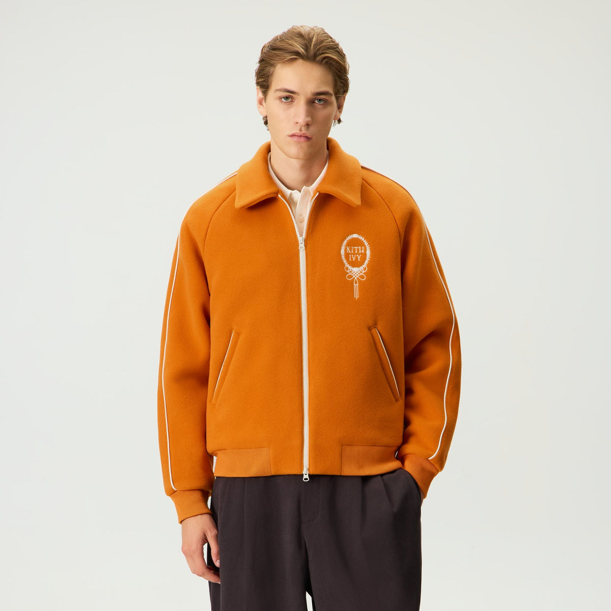 Kith Ivy Wool Varsity Jacket - Clementine - PH
