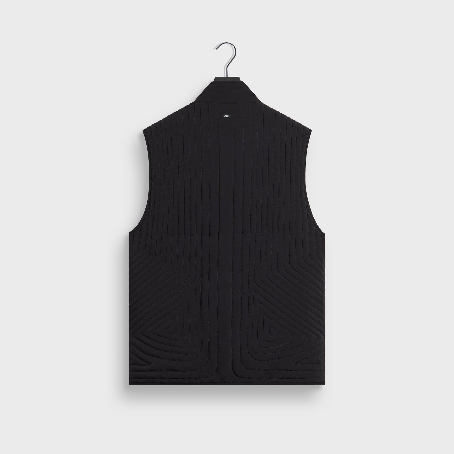 Kith Quilted Nylon Lorenzo vest in black, back flat lay