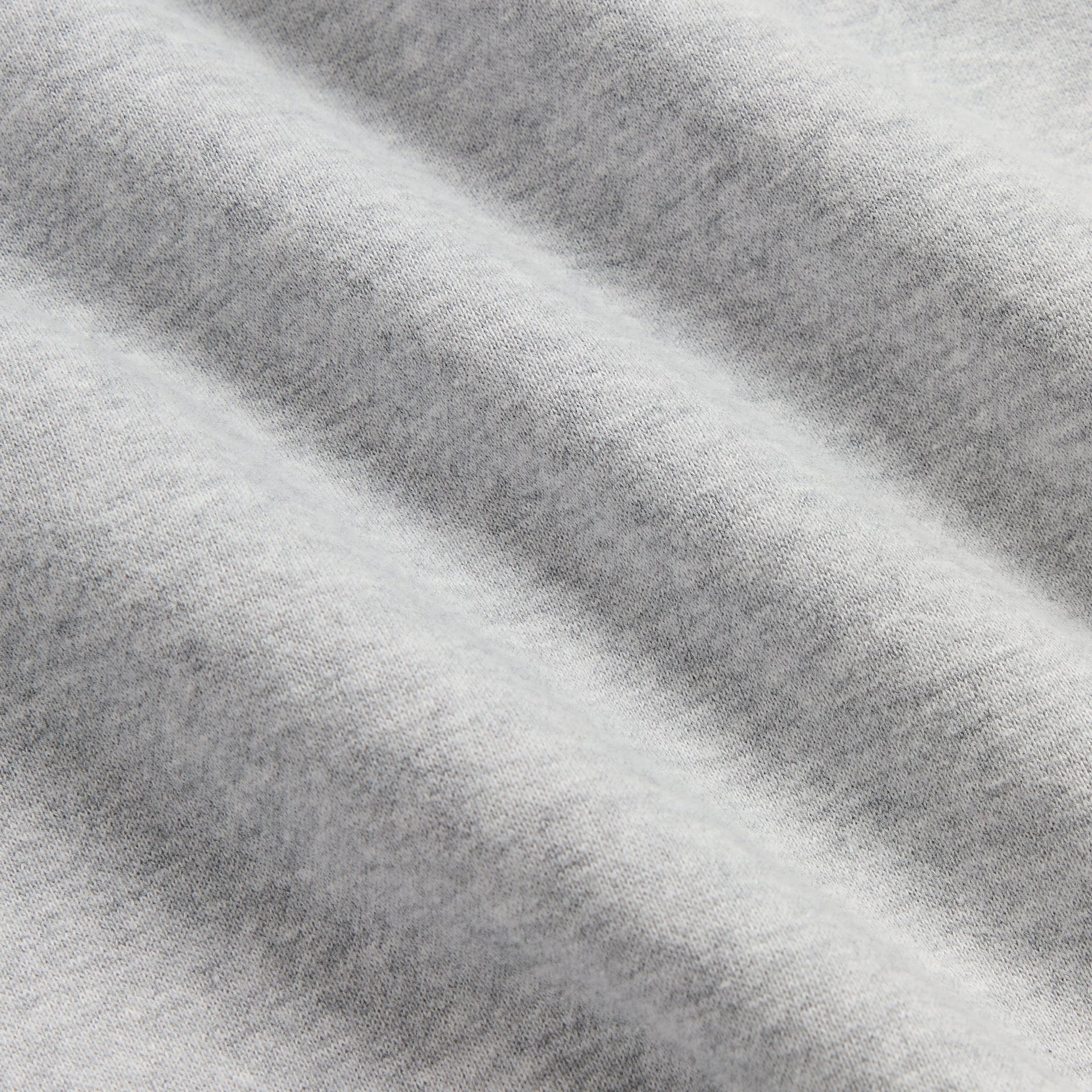 &Kin Plush Fleece Hiroshi Hoodie fabric close-up, heather grey brushed fleece texture