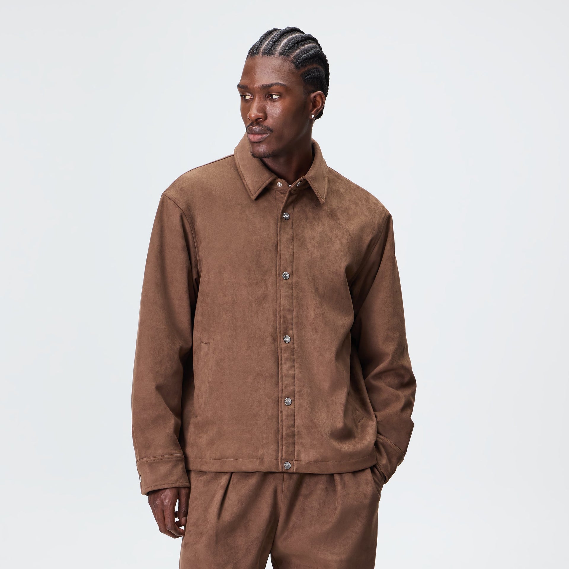 Kith Microsuede Bonded Brixton Shirt Jacket - Hurricane
