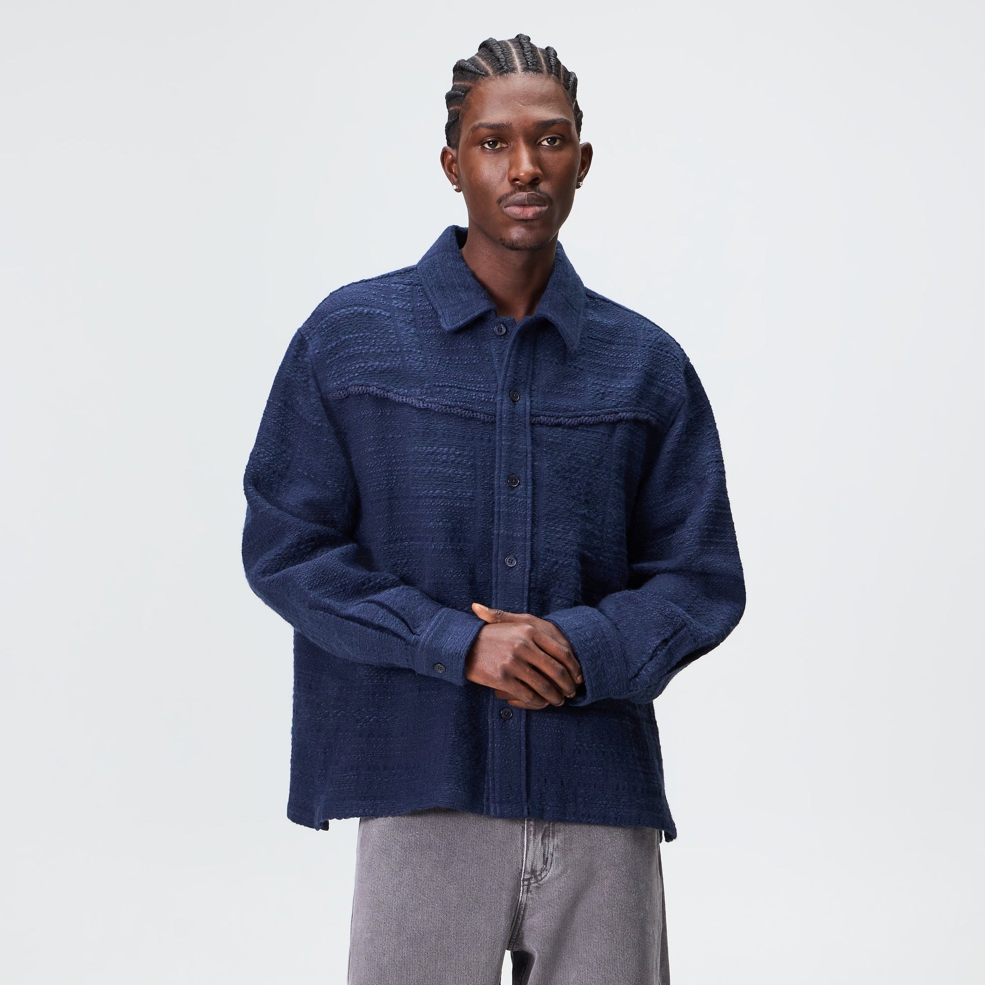 Kith Patchwork Tweed Johnson Shirt - Nocturnal - PH