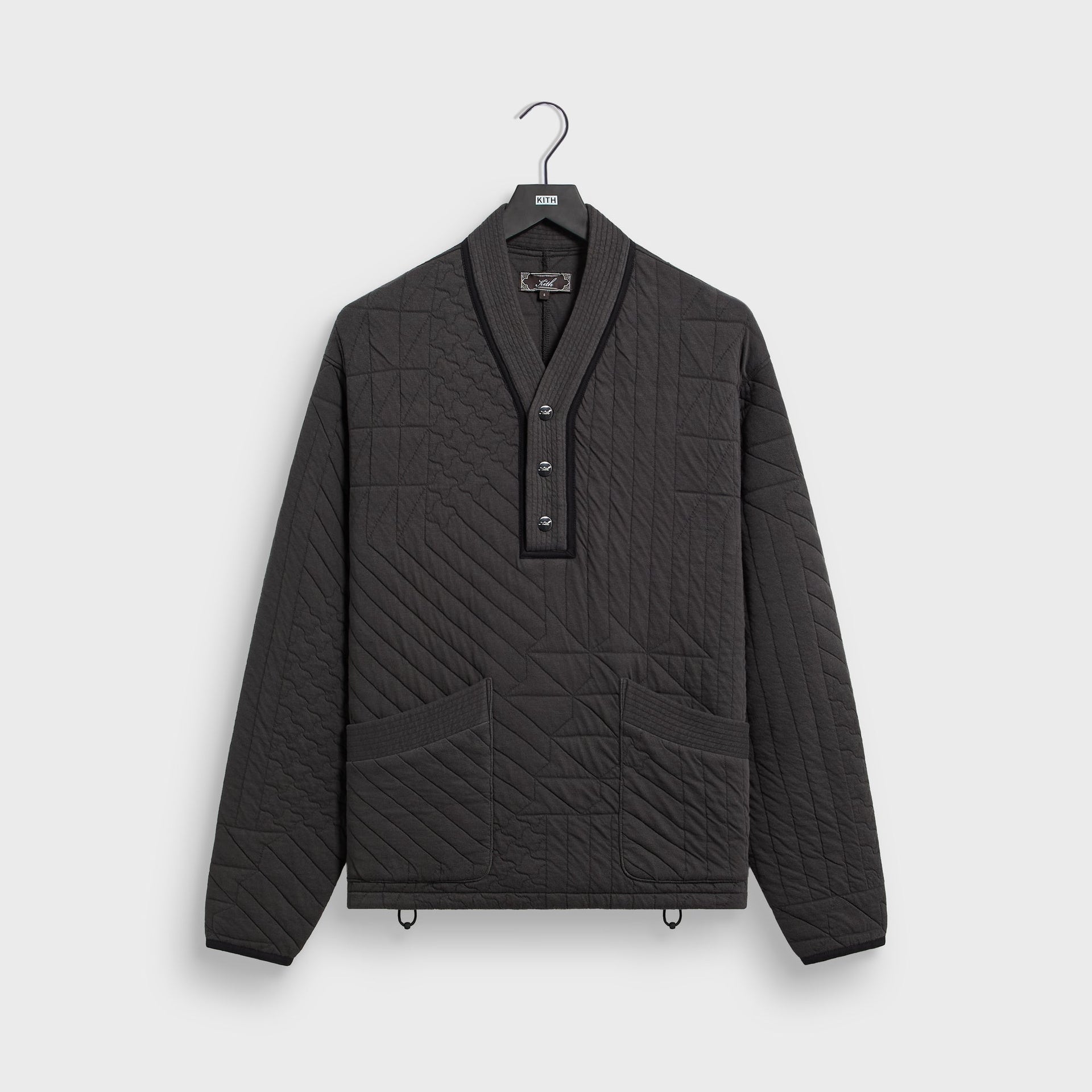Kith Quilted Interlock Denis Pullover - Carbon