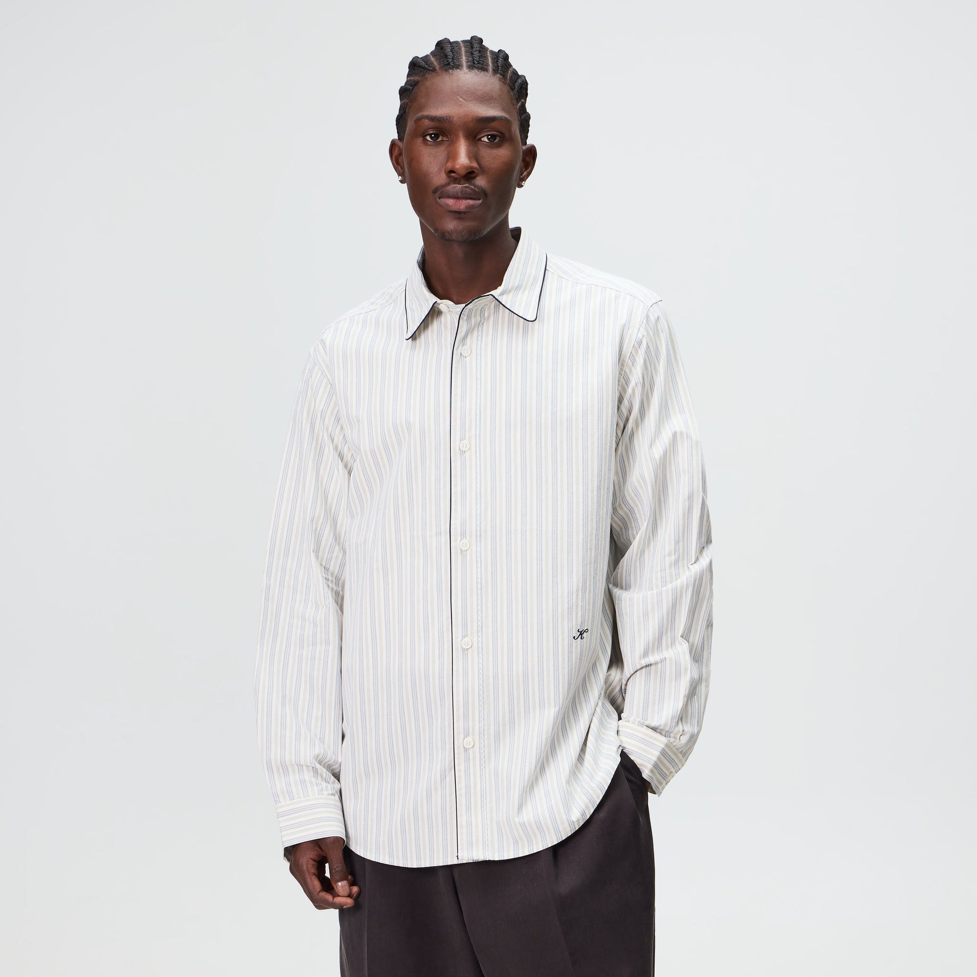 Kith Striped Poplin Georgie Shirt - Sandrift - PH