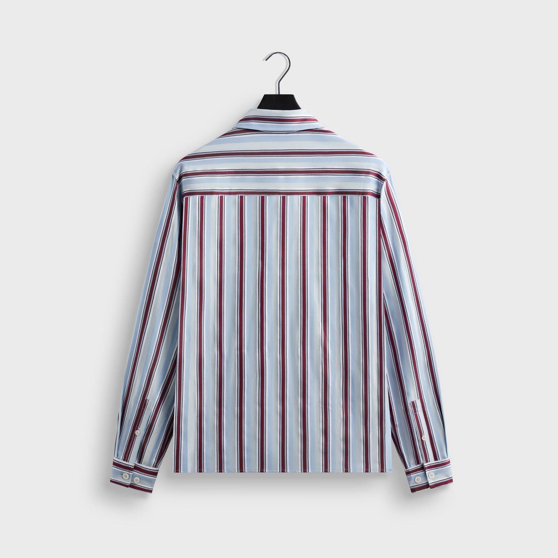 Kith Striped Jacquard Thompson shirt in tin multi-stripe, back flat lay