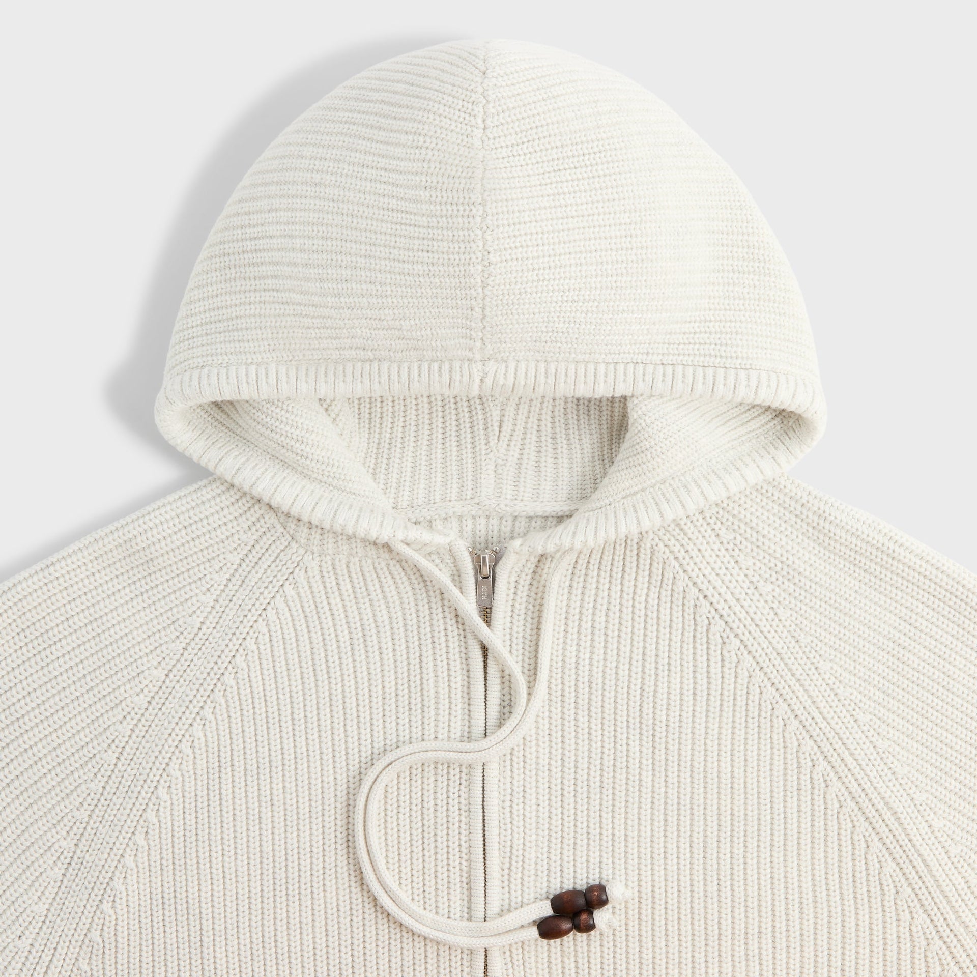 Kith Full Zip Knit Miles Hoodie - Light Heather Grey