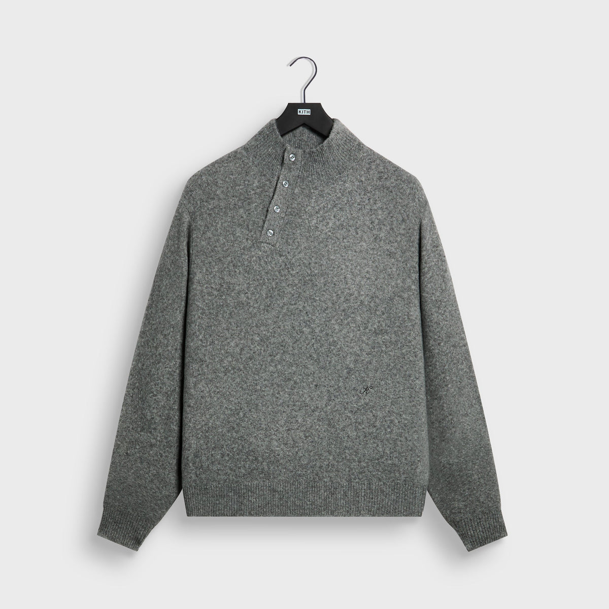 Kith Boucle Cyrus Turtleneck - Mid Heather Grey - PH