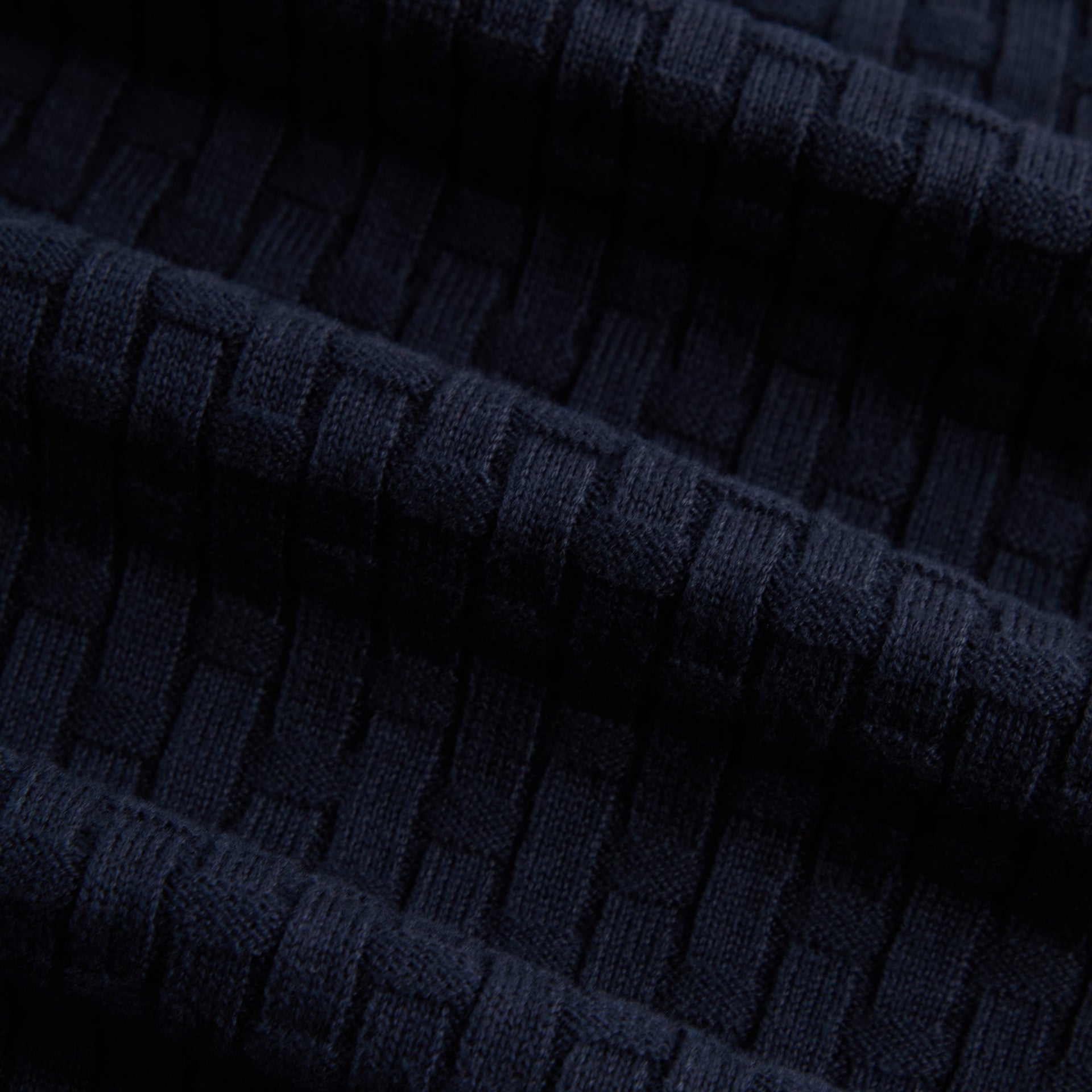 Kith Basketweave Tilden Crewneck - Nocturnal - PH