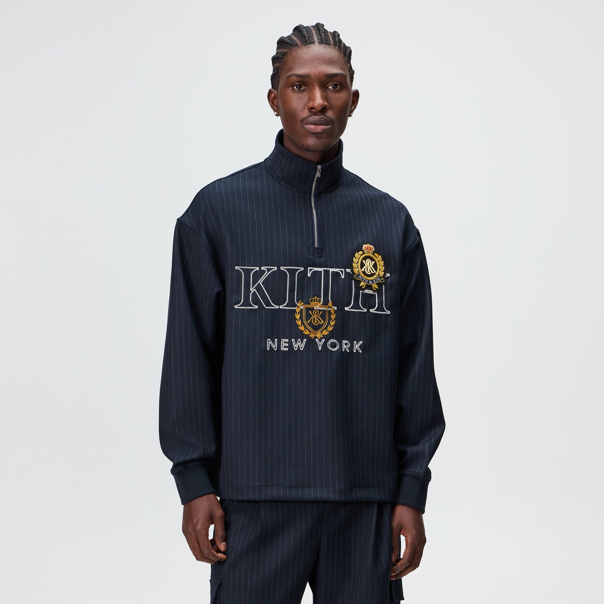 Kith Double Weave Nelson Quarter Zip - Nocturnal