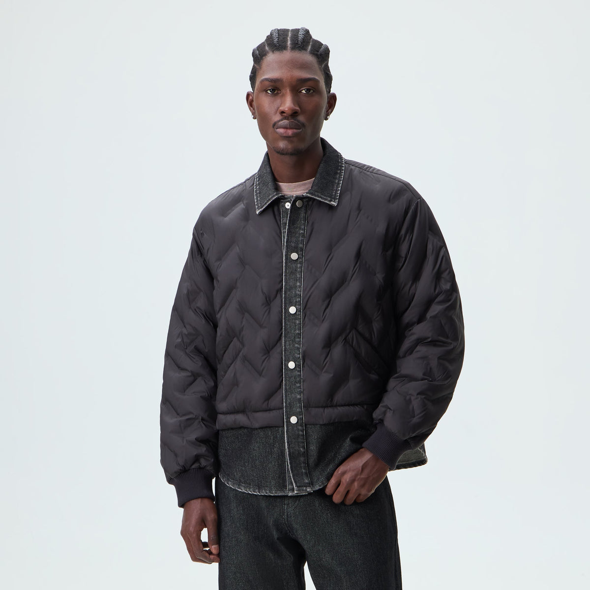 Kith Quilted Denim Gertie Shirt - Black
