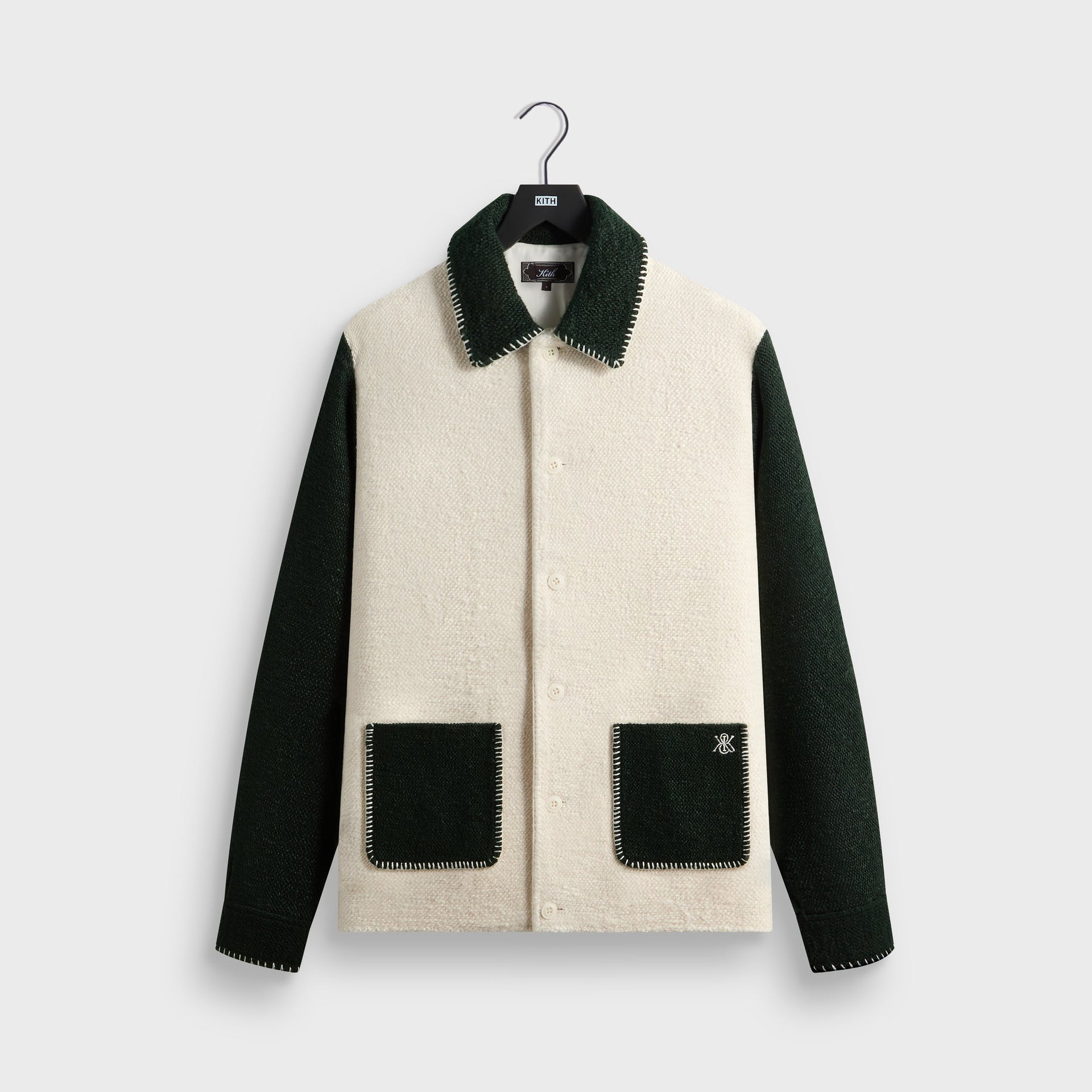 Kith Boucle Boxy Collared Overshirt - Sandrift