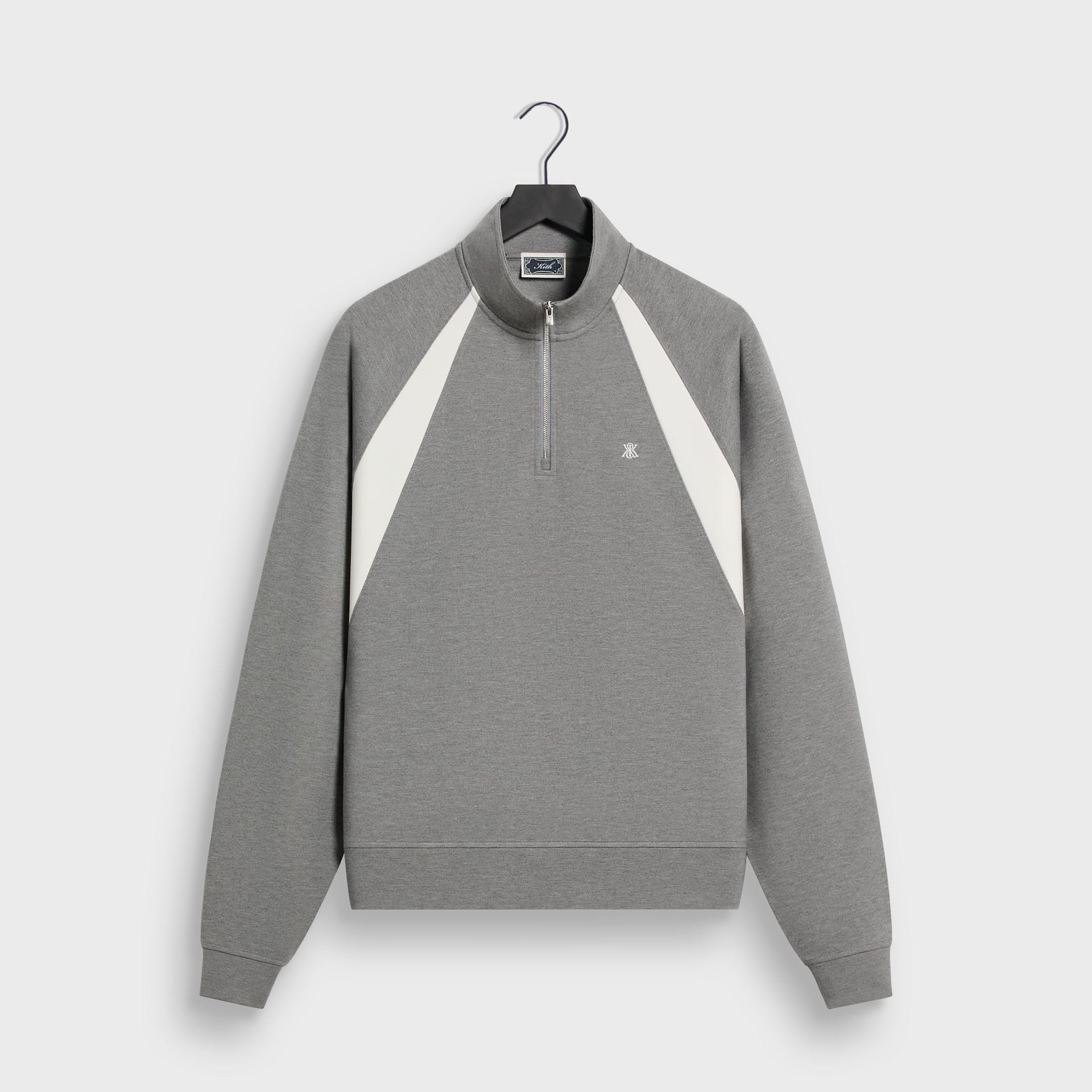 Kith Ponte Novak Quarter Zip - Medium Heather Grey - PH