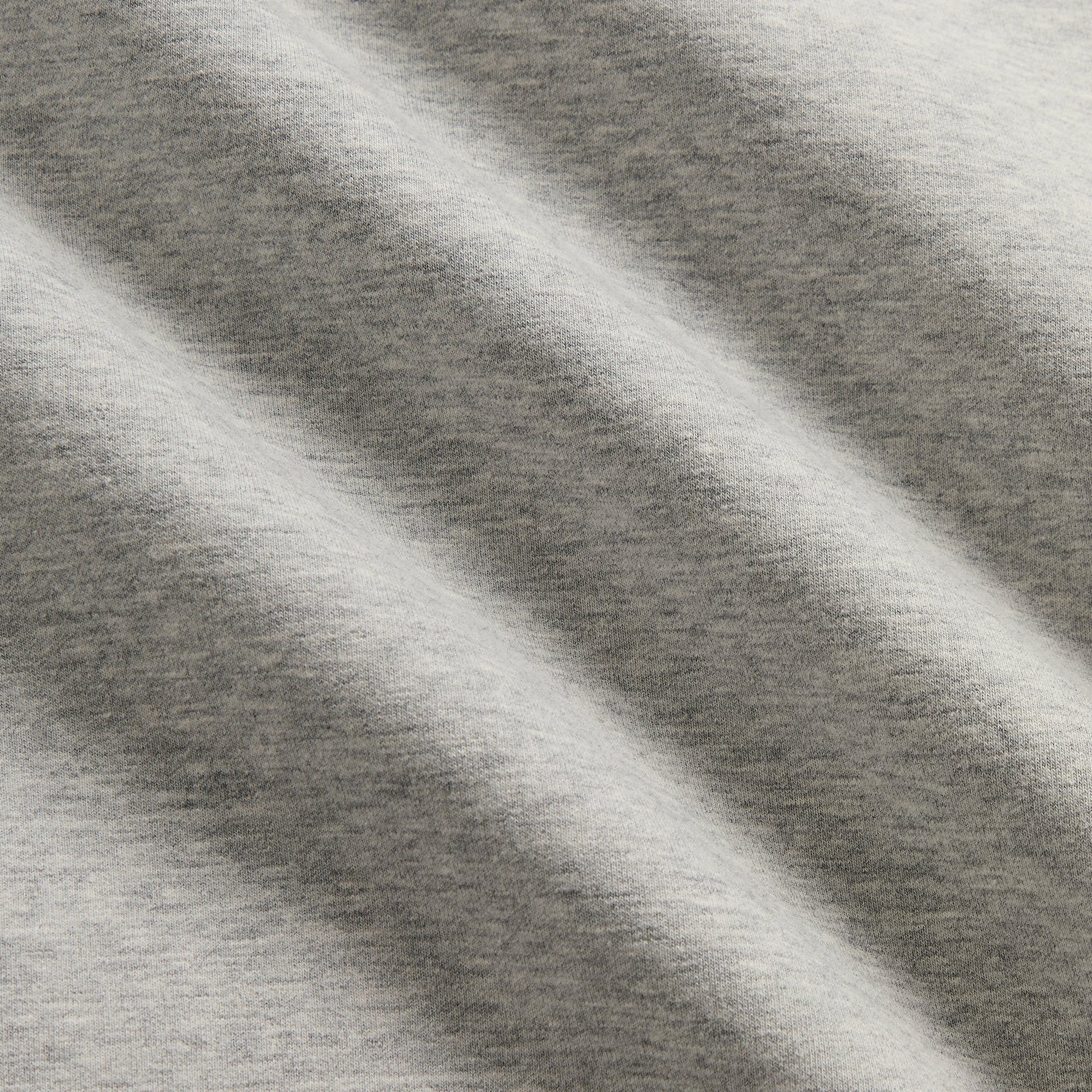 &Kin Williams V hoodie grey heathered fleece fabric close-up