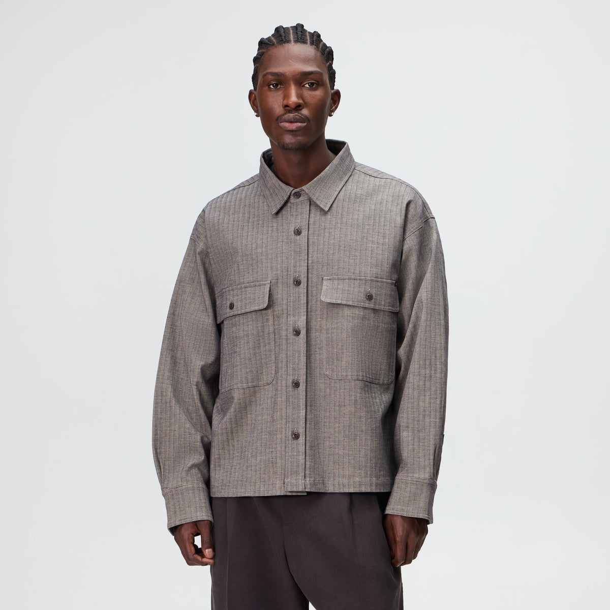 Kith Herringbone Dobby Henson Buttondown - Palomino - PH