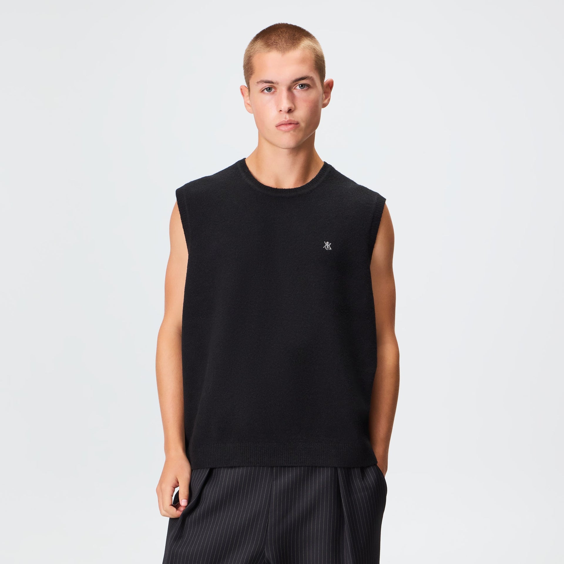 Kith Boucle Heath Crewneck Sweater Vest - Black