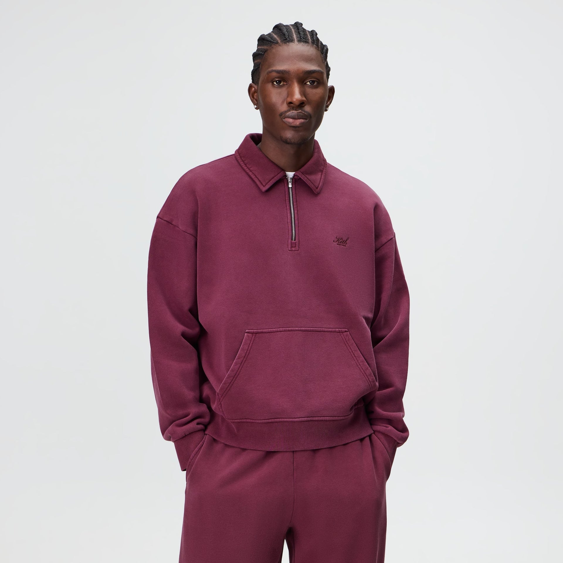 Kith Quarter Zip Popover Sweatshirt - Essence - PH