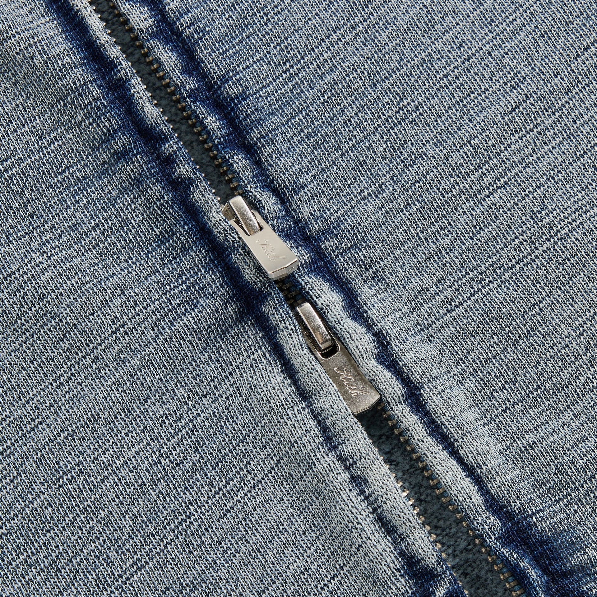 Kith Indigo Fleece Linus Full Zip Crewneck - Light Indigo - PH