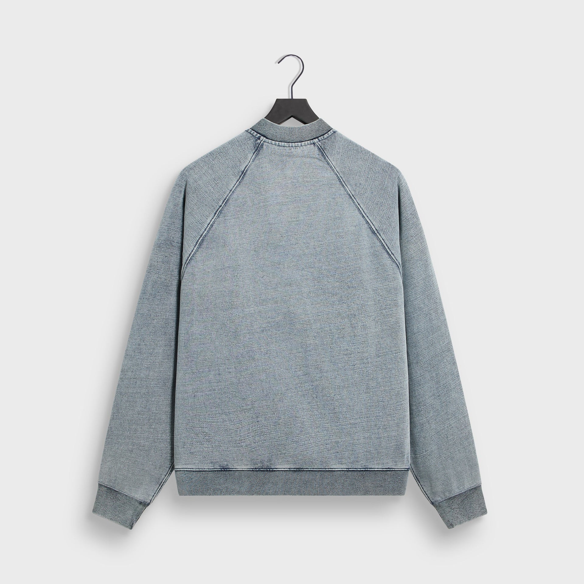 Kith Indigo Fleece Linus Full Zip Crewneck - Light Indigo