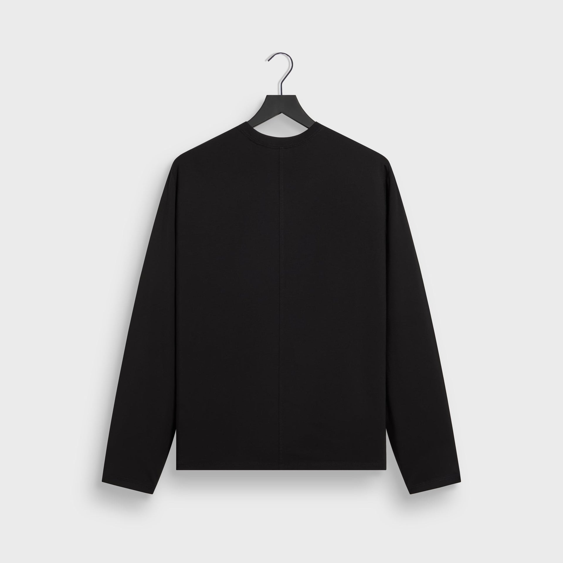 &Kin Halston long sleeve tee, black, back view with center-back seam