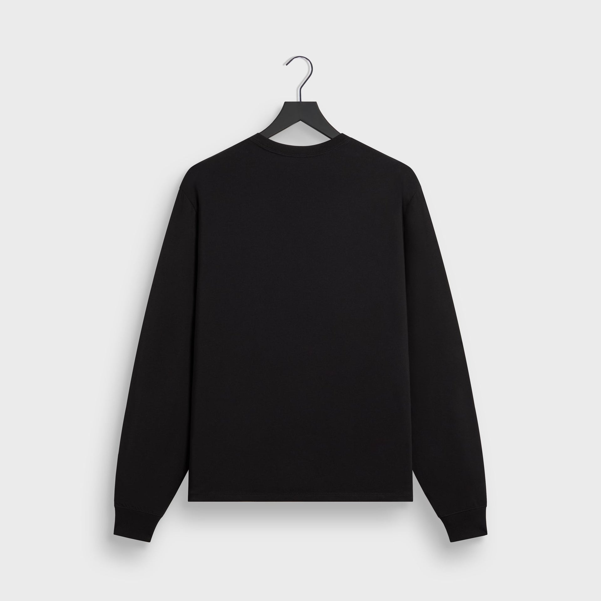 &Kin Long Sleeve Darin Tee in black, back view on a hanger